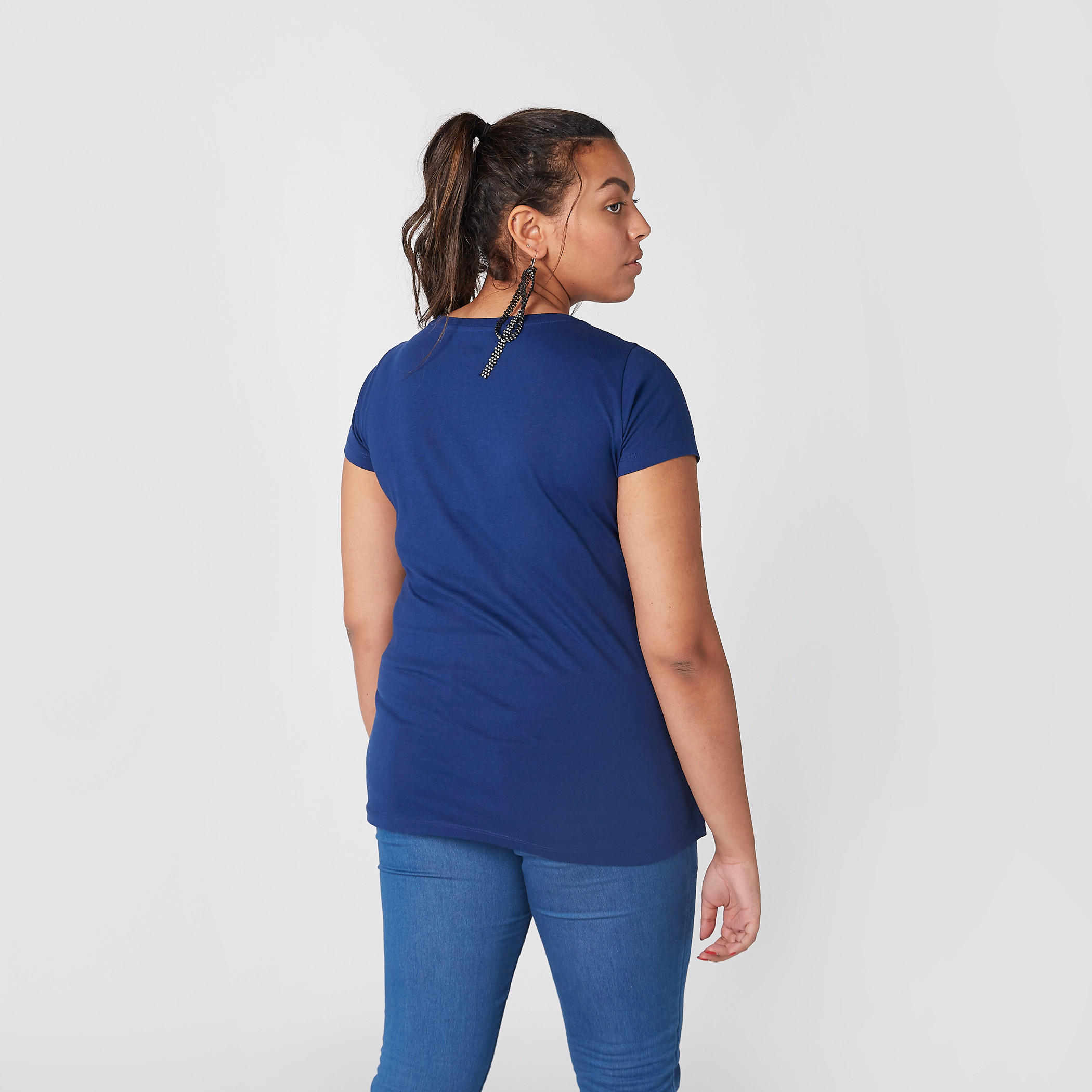 Printed T-Shirt with Round Neck and Short Sleeves-women-clothing-tshirts-image-3