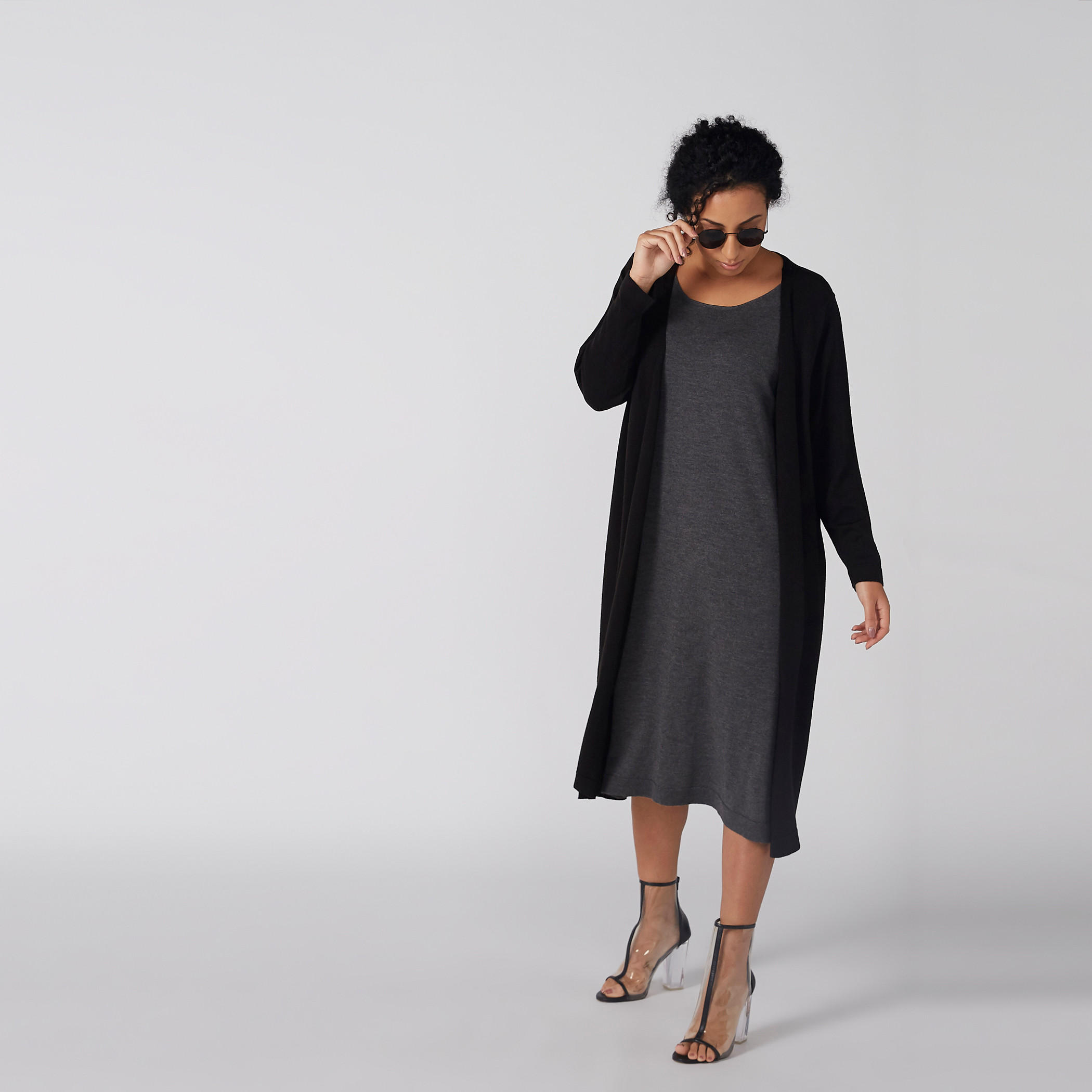 كارديغان بأكمام طويلة وفتحة جانبية-women-winterwear-cardigansandjumpers-cardigans-image-4