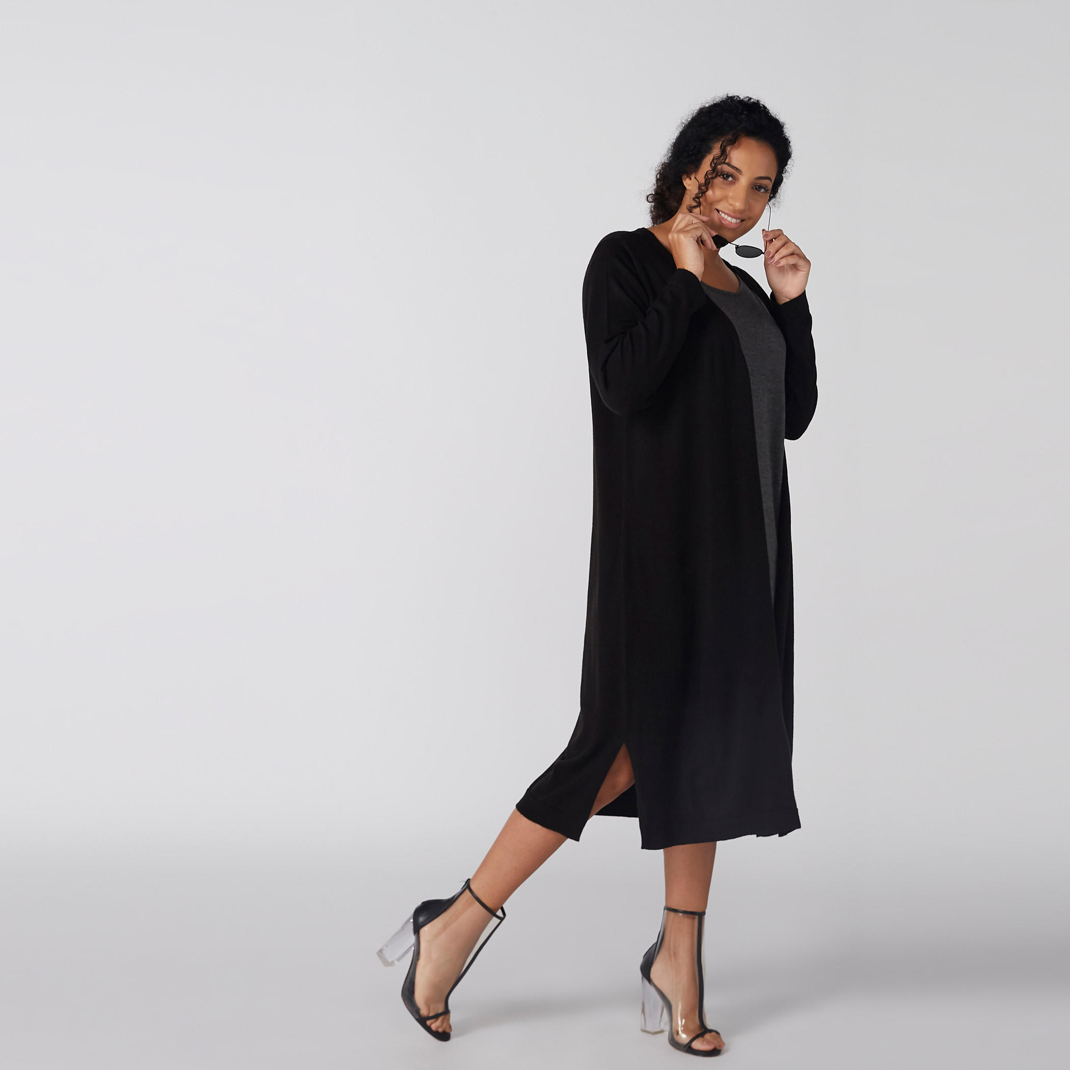 كارديغان بأكمام طويلة وفتحة جانبية-women-winterwear-cardigansandjumpers-cardigans-image-3
