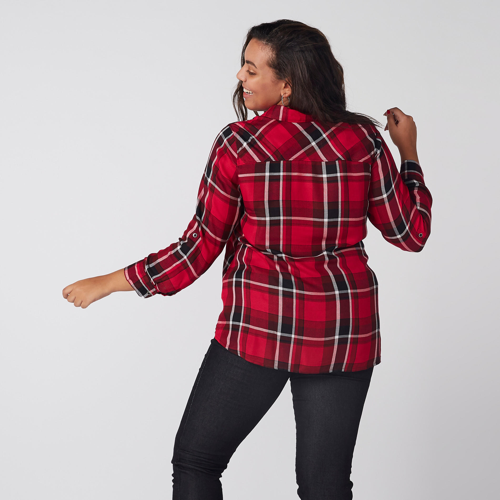 قميص كاروهات أكمام طويلة وأزرار-women-clothing-shirtsandblouses-blouses-image-4