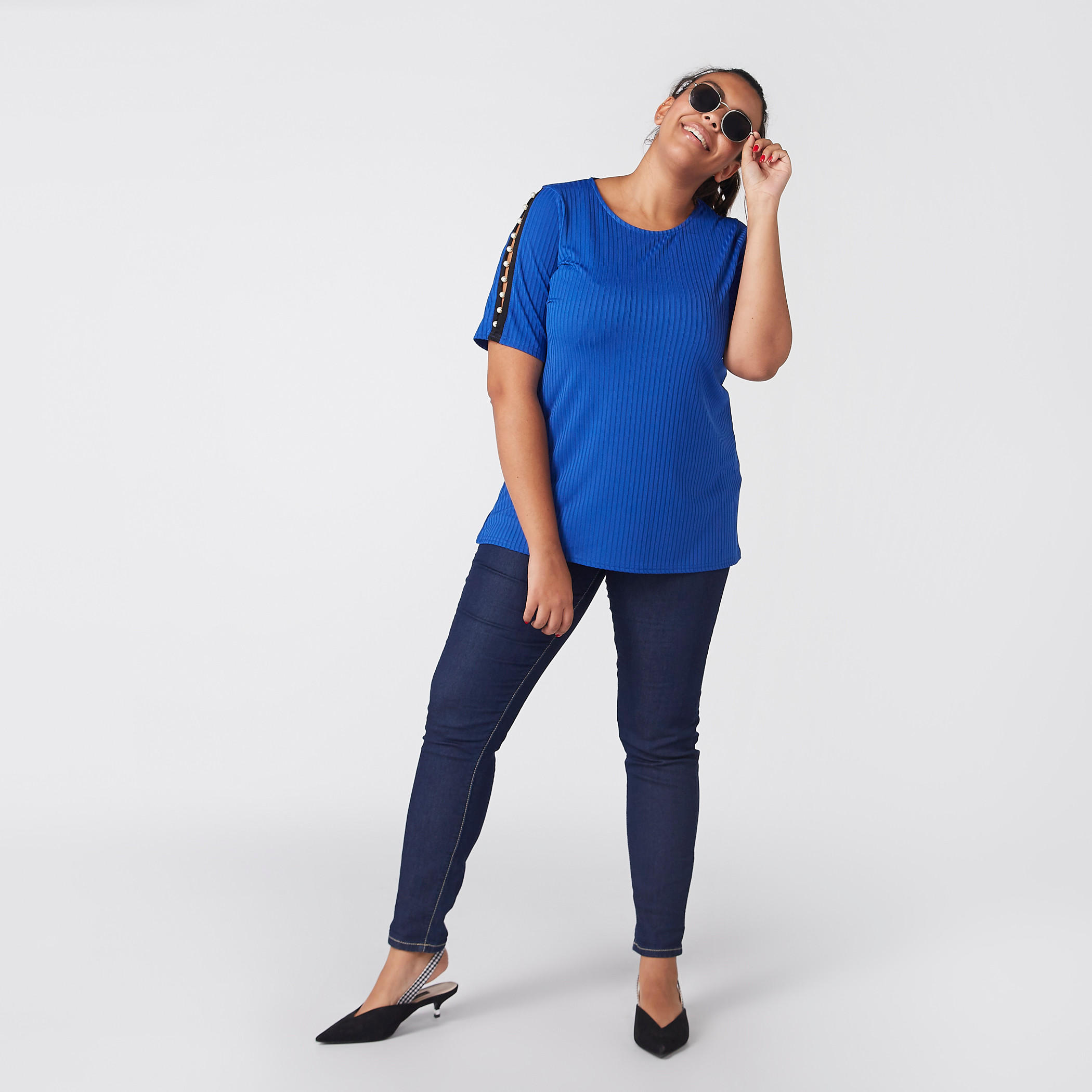 Plus Size Full Length Jeggings with  Pocket Detail-women-clothing-bottoms-leggings-image-2