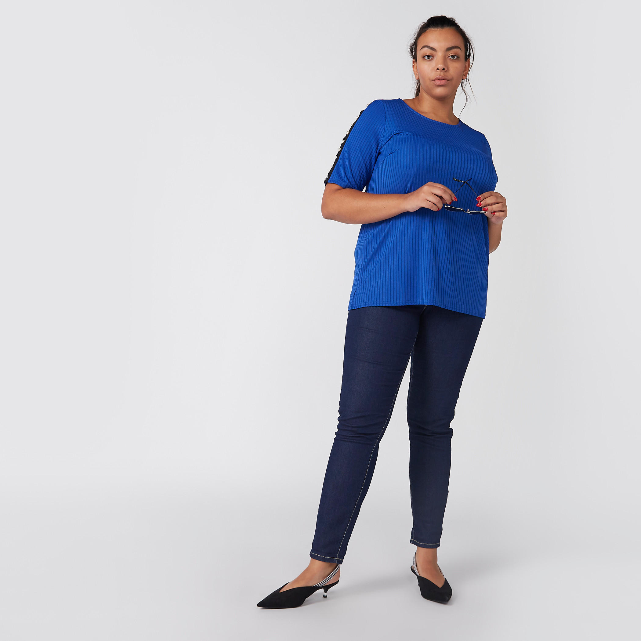 Plus Size Full Length Jeggings with  Pocket Detail-women-clothing-bottoms-leggings-image-4