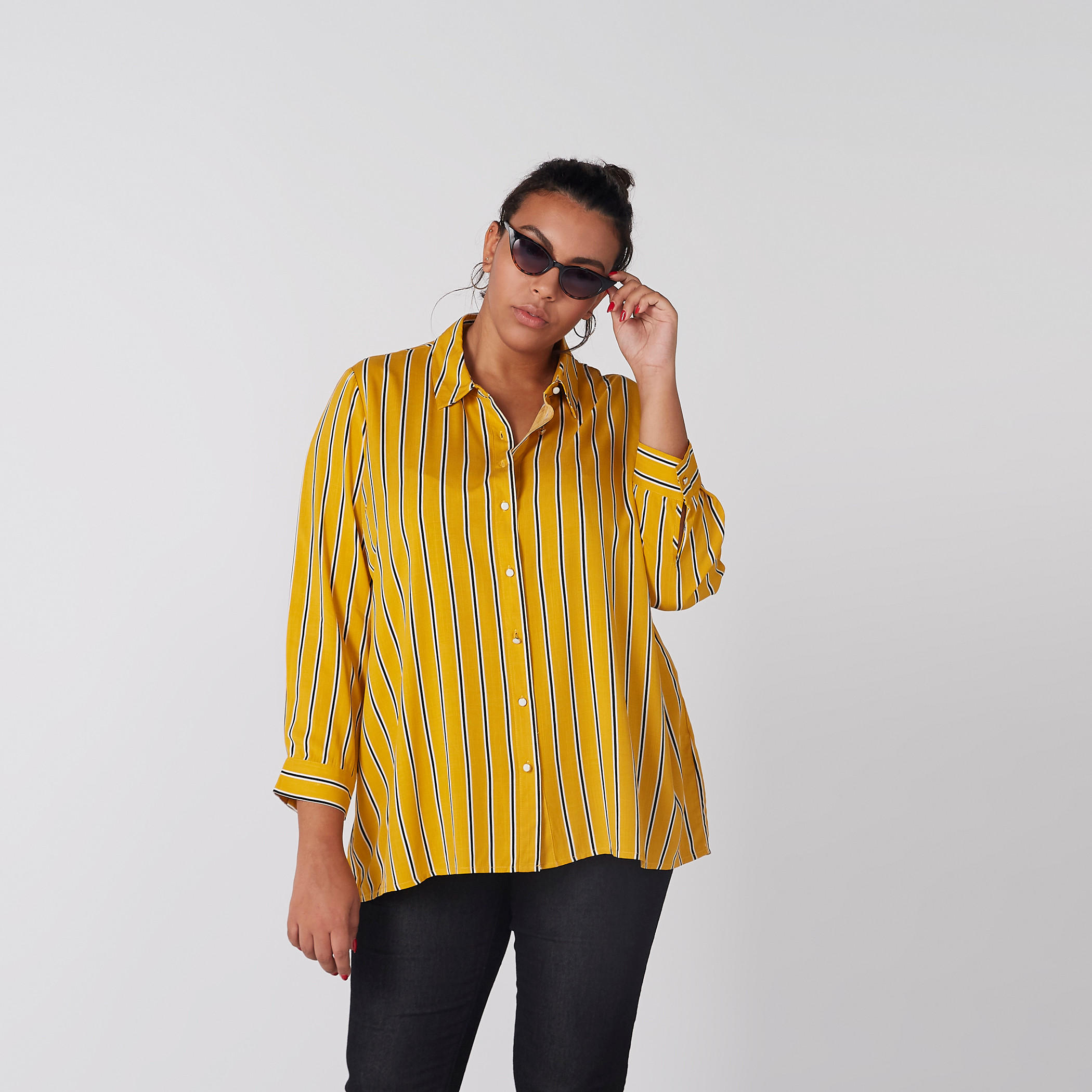 قميص مقلّم بأكمام طويلة-women-clothing-shirtsandblouses-shirts-image-1