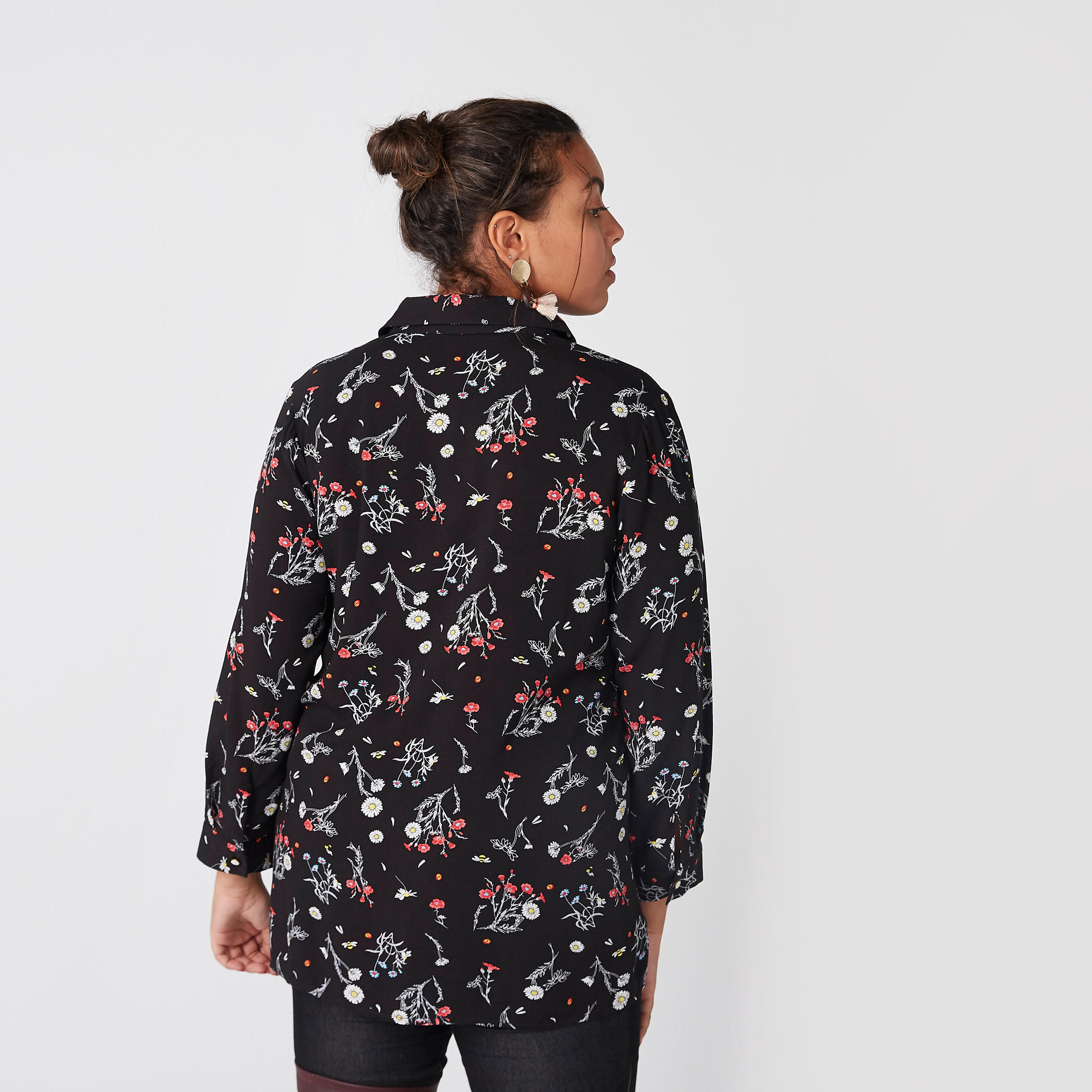 Floral Printed Shirt with Long Sleeves and Complete Placket-women-clothing-shirtsandblouses-shirts-image-3