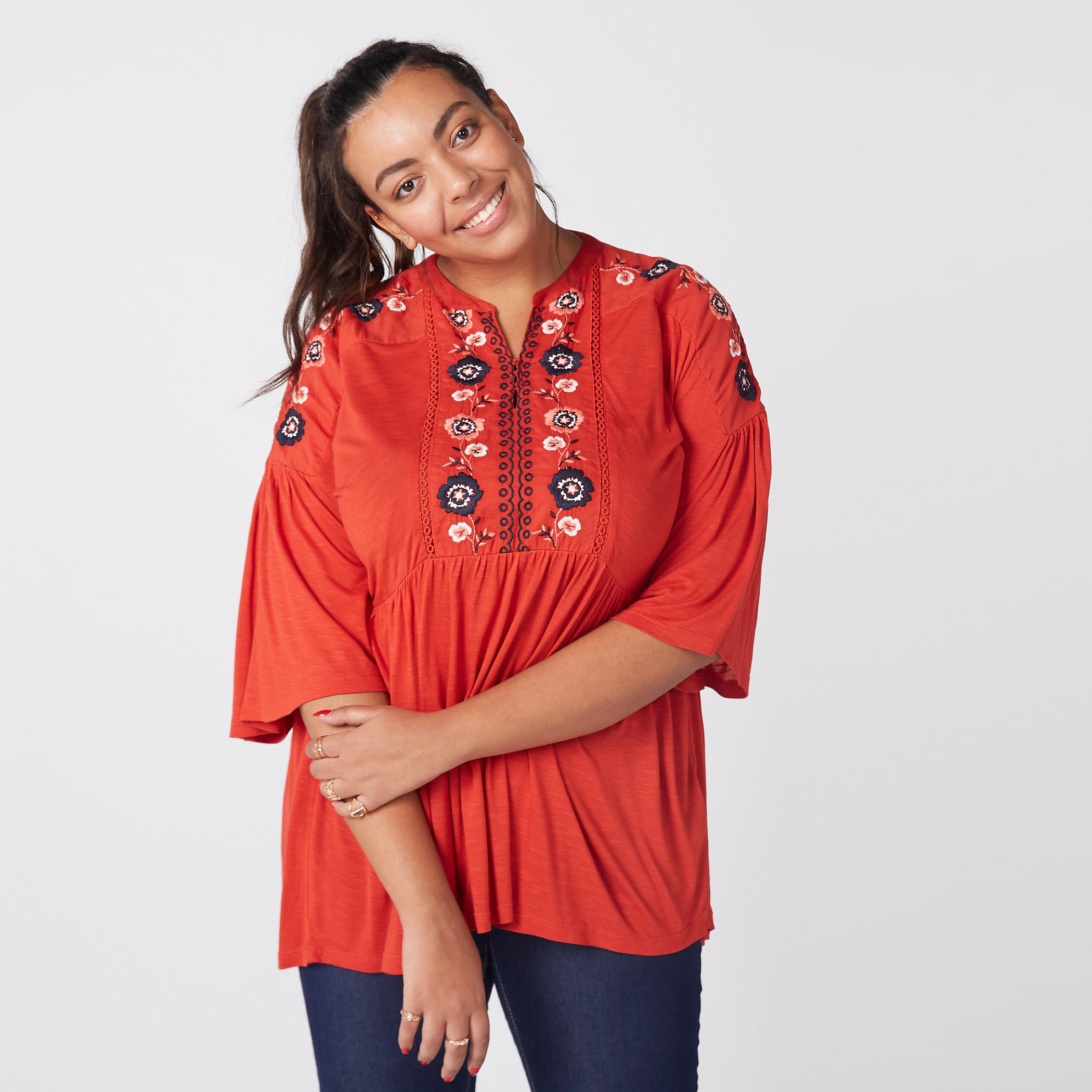 بلوزة مطرزة بأكمام واسعة-women-clothing-shirtsandblouses-blouses-image-1