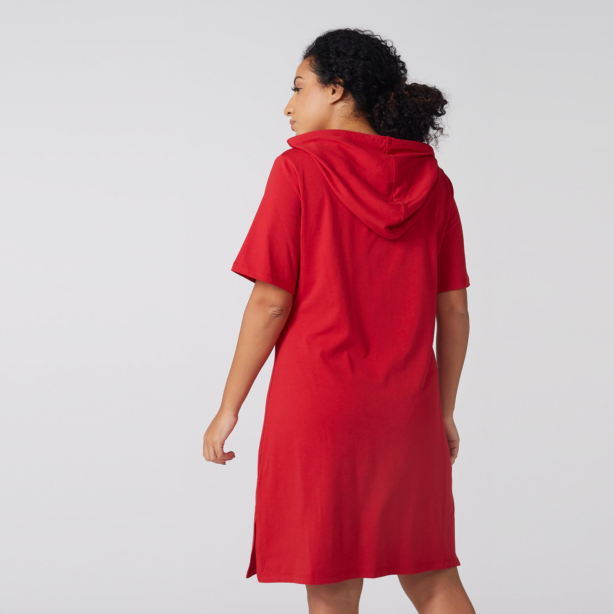 Printed Sleepshirt with Short Sleeves and Hood-women-clothing-dresses-image-3