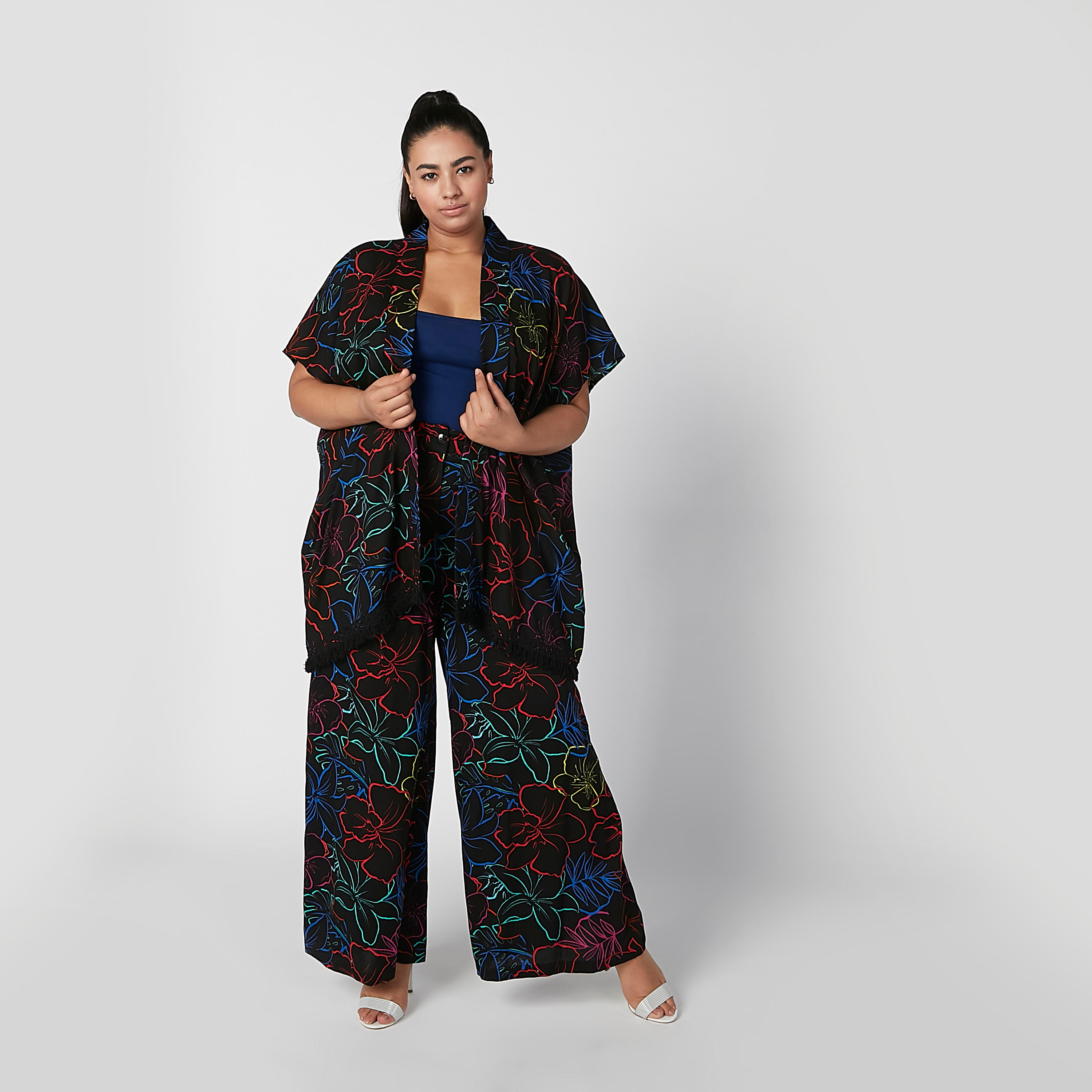 Wide Fit Full Length Printed Palazzo Pants with Button Closure-women-clothing-bottoms-trousers-image-5