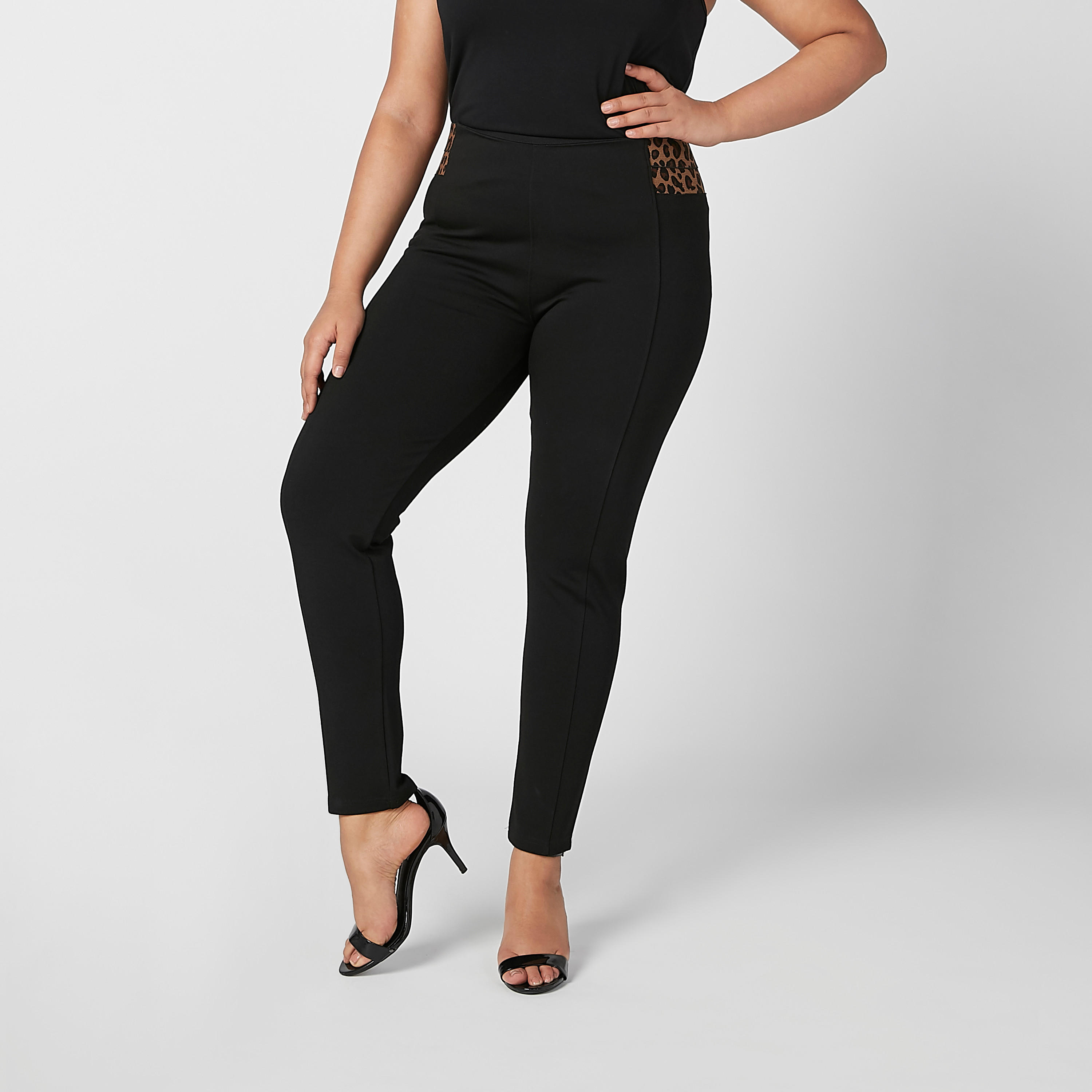 بنطلون ليقنز سكيني بتفاصيل بونتي وطبعات حيوانات-women-clothing-bottoms-leggings-image-2