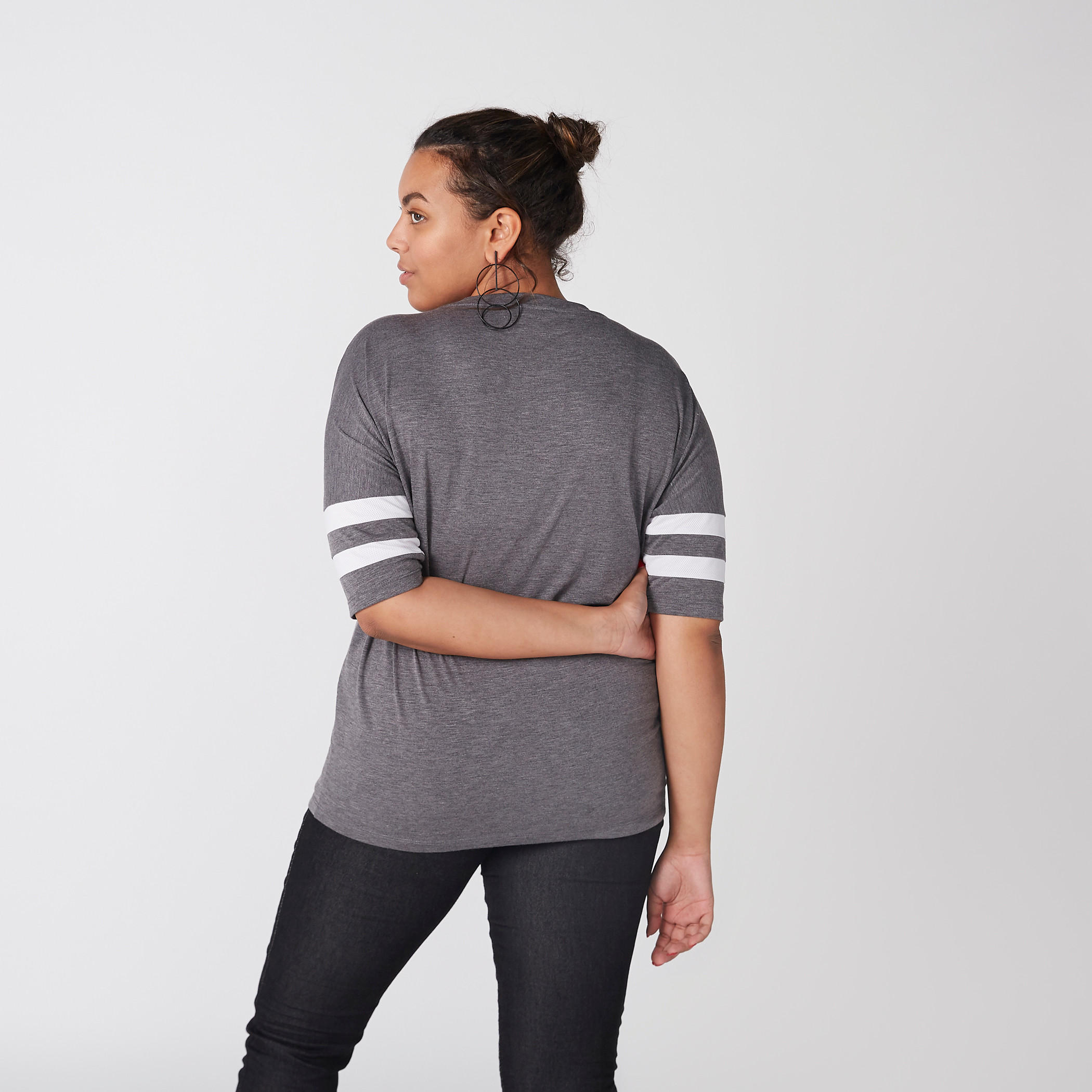 Round Neck T-Shirt with Short Sleeves-women-clothing-tshirts-image-3