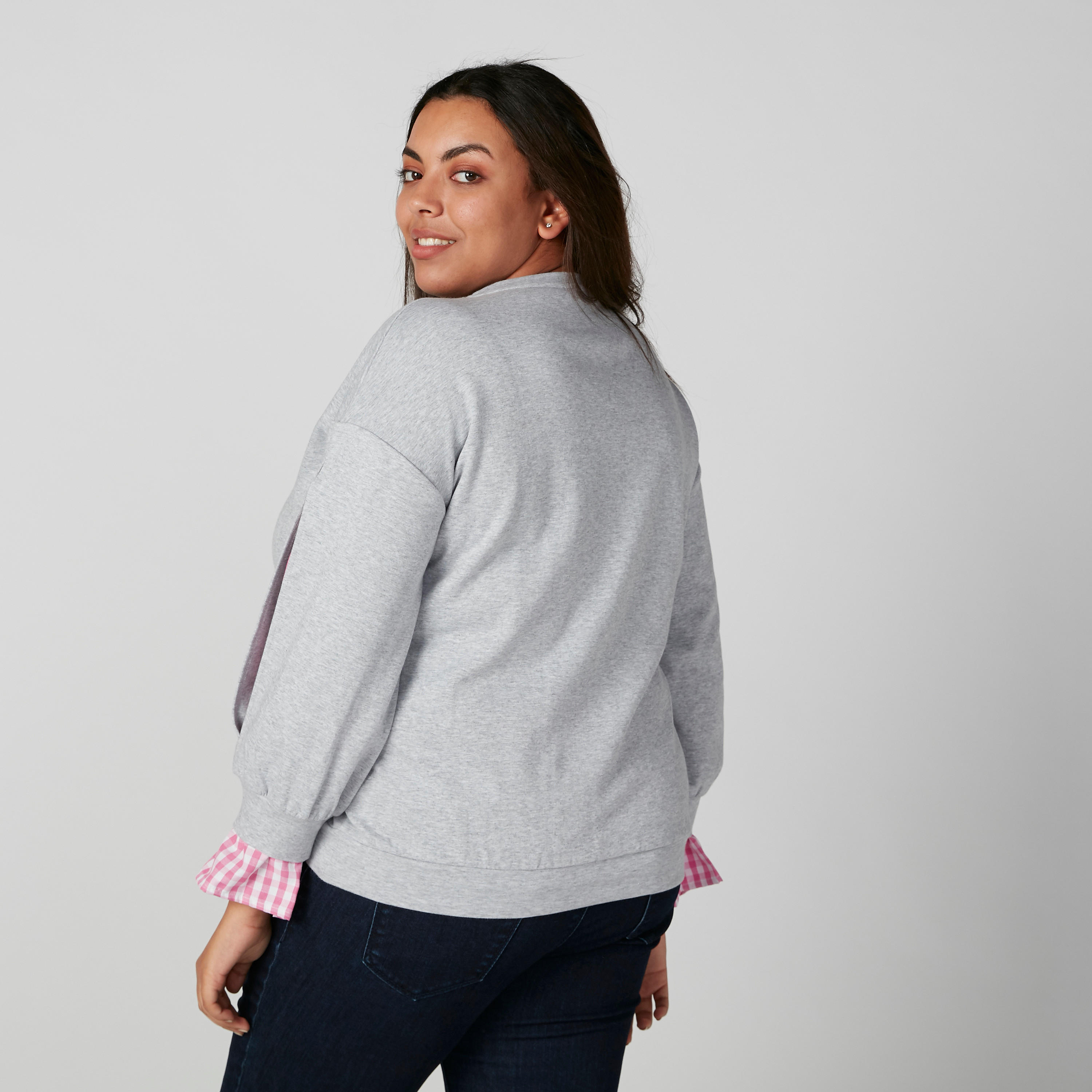 Round Neck Sweatshirt with Spilt Sleeves-women-winterwear-hoodiesandsweatshirts-sweatshirts-image-3