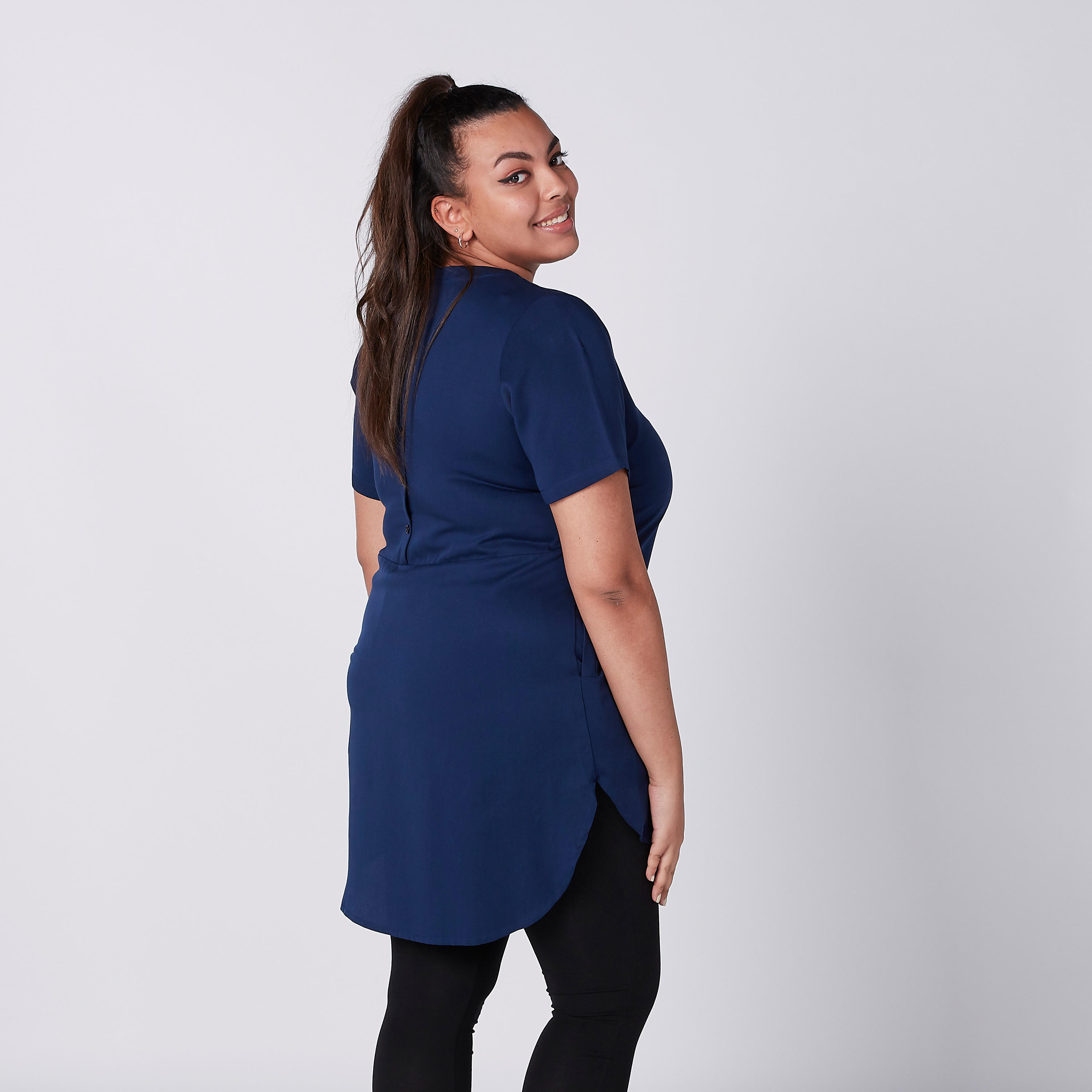 Longline Top with Pocket Detail and High Low Hem-women-clothing-shirtsandblouses-blouses-image-4
