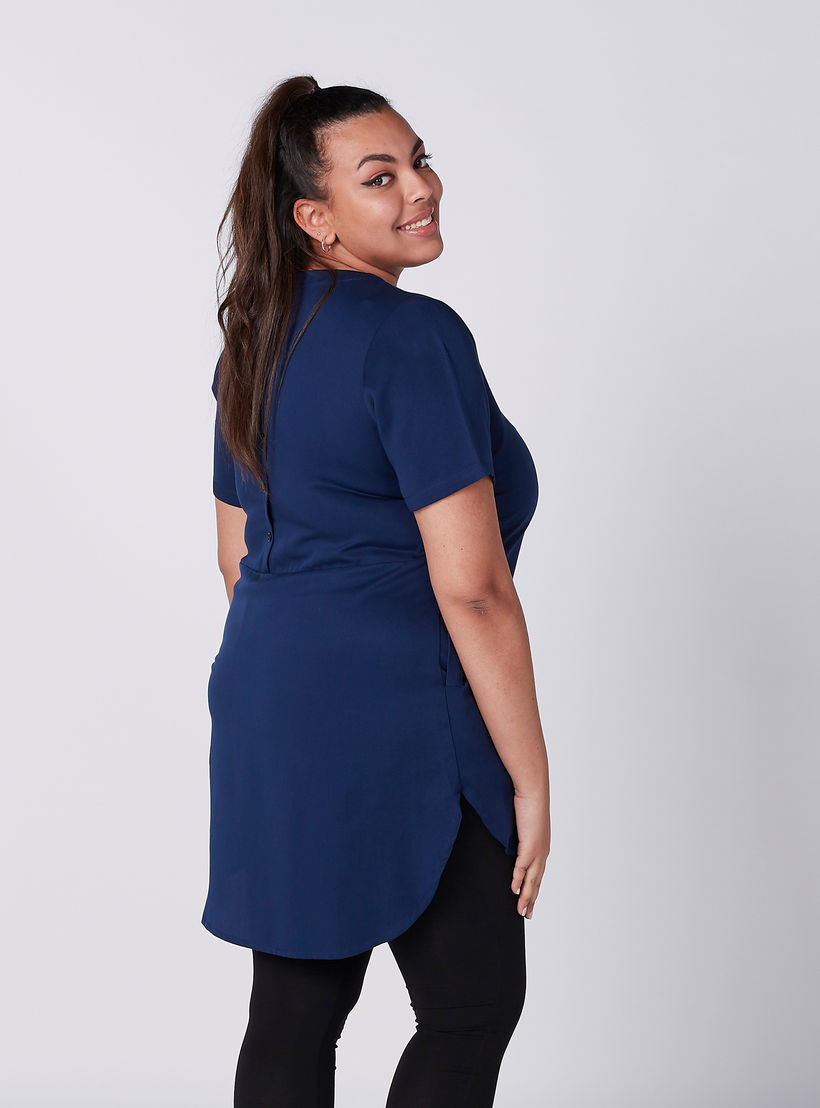 Longline Top with Pocket Detail and High Low Hem-women-clothing-shirtsandblouses-blouses-image-4