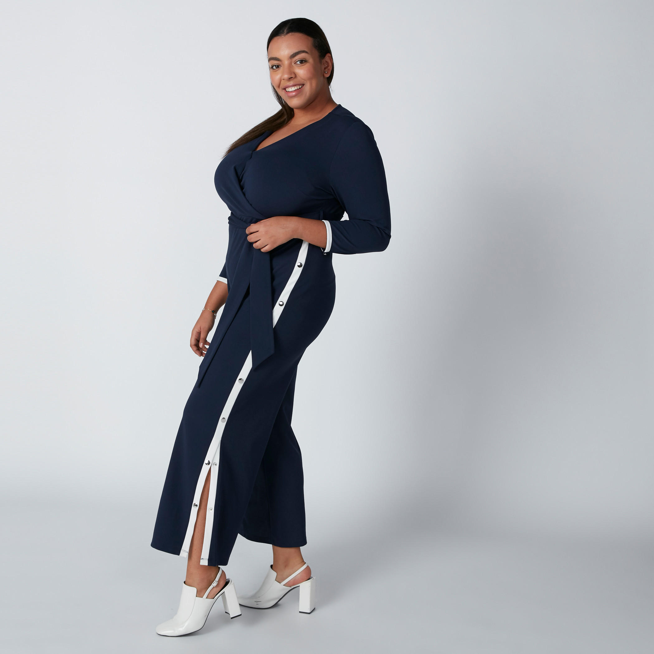أفرول بحزام رباط وفتحة جانبية-women-clothing-jumpsuits-image-1