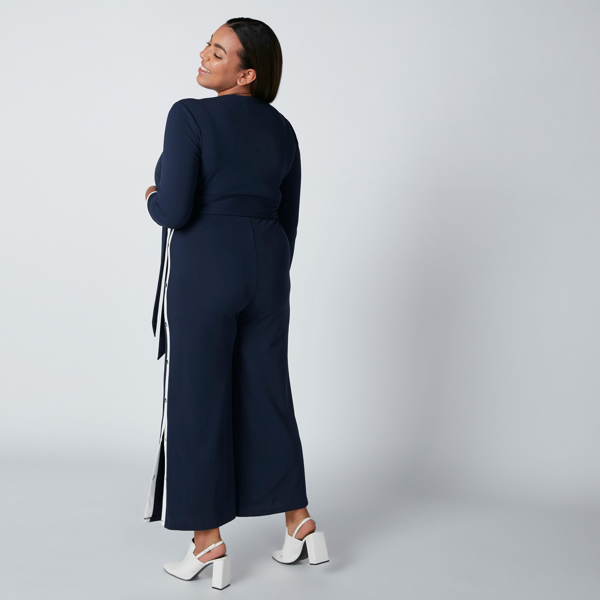 أفرول بحزام رباط وفتحة جانبية-women-clothing-jumpsuits-image-2