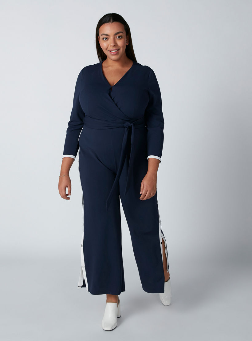 أفرول بحزام رباط وفتحة جانبية-women-clothing-jumpsuits-image-3
