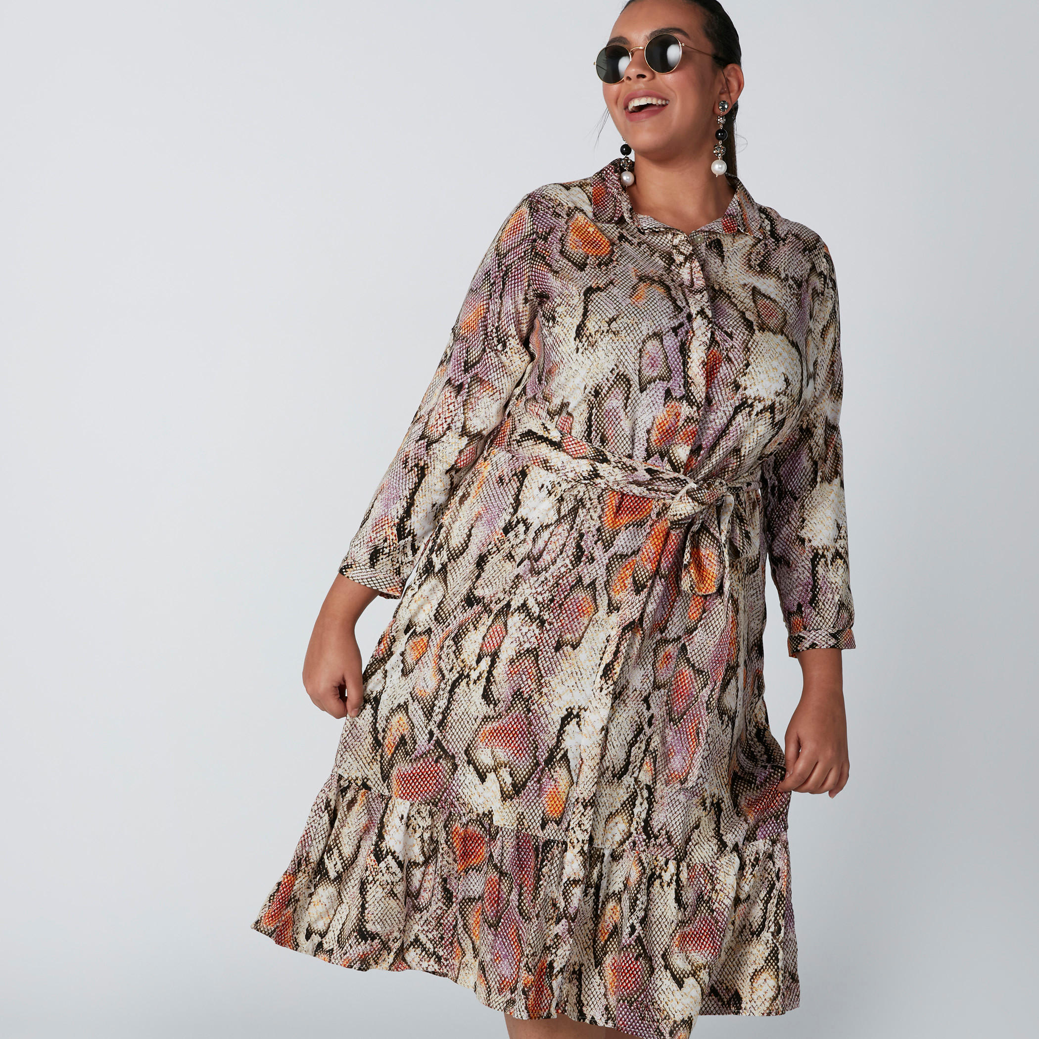 فستان متوسط الطول بأكمام طويلة وأربطة وطبعات-women-clothing-dresses-image-3