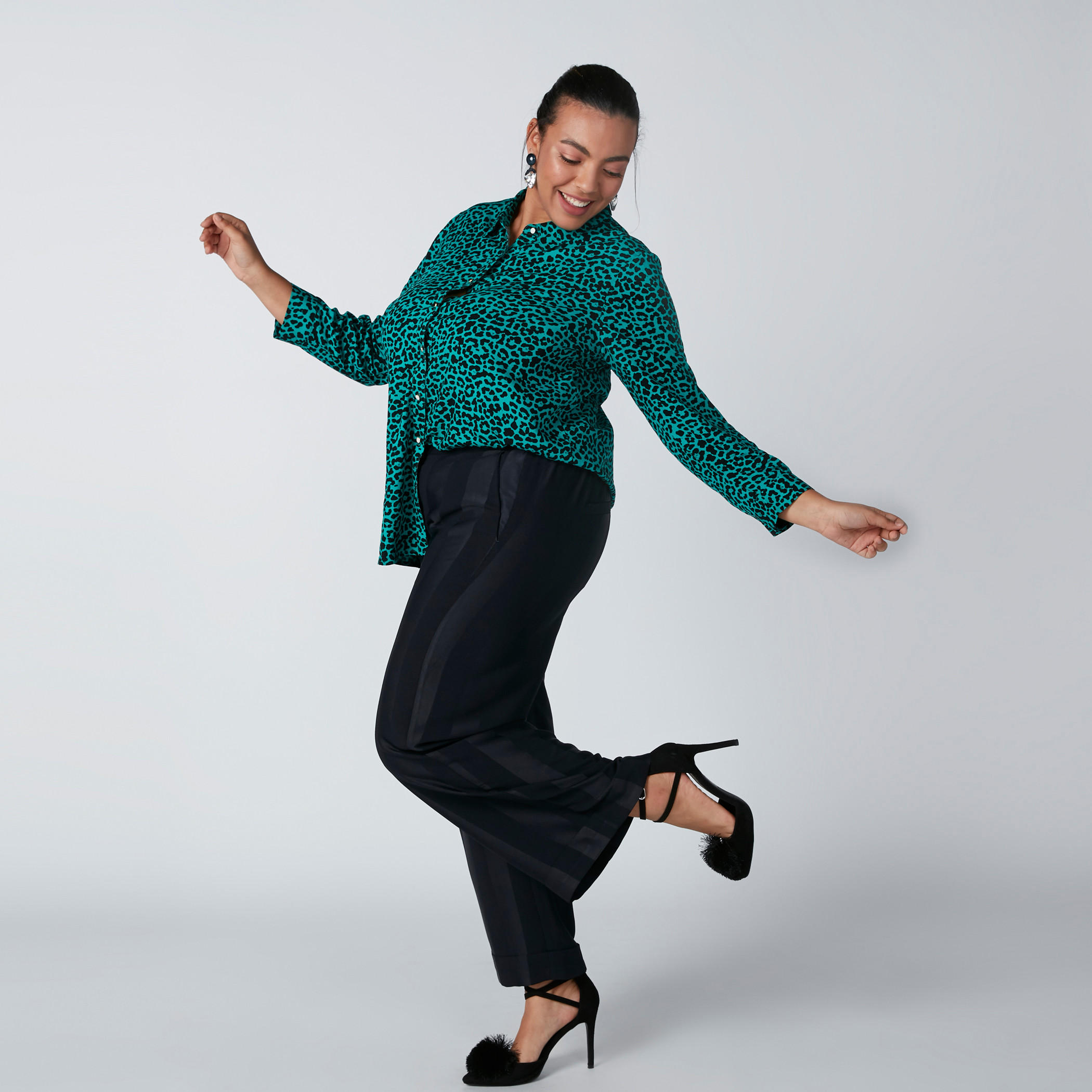 Striped Mid-Rise Pants in Relaxed Fit-women-clothing-bottoms-trousers-image-2