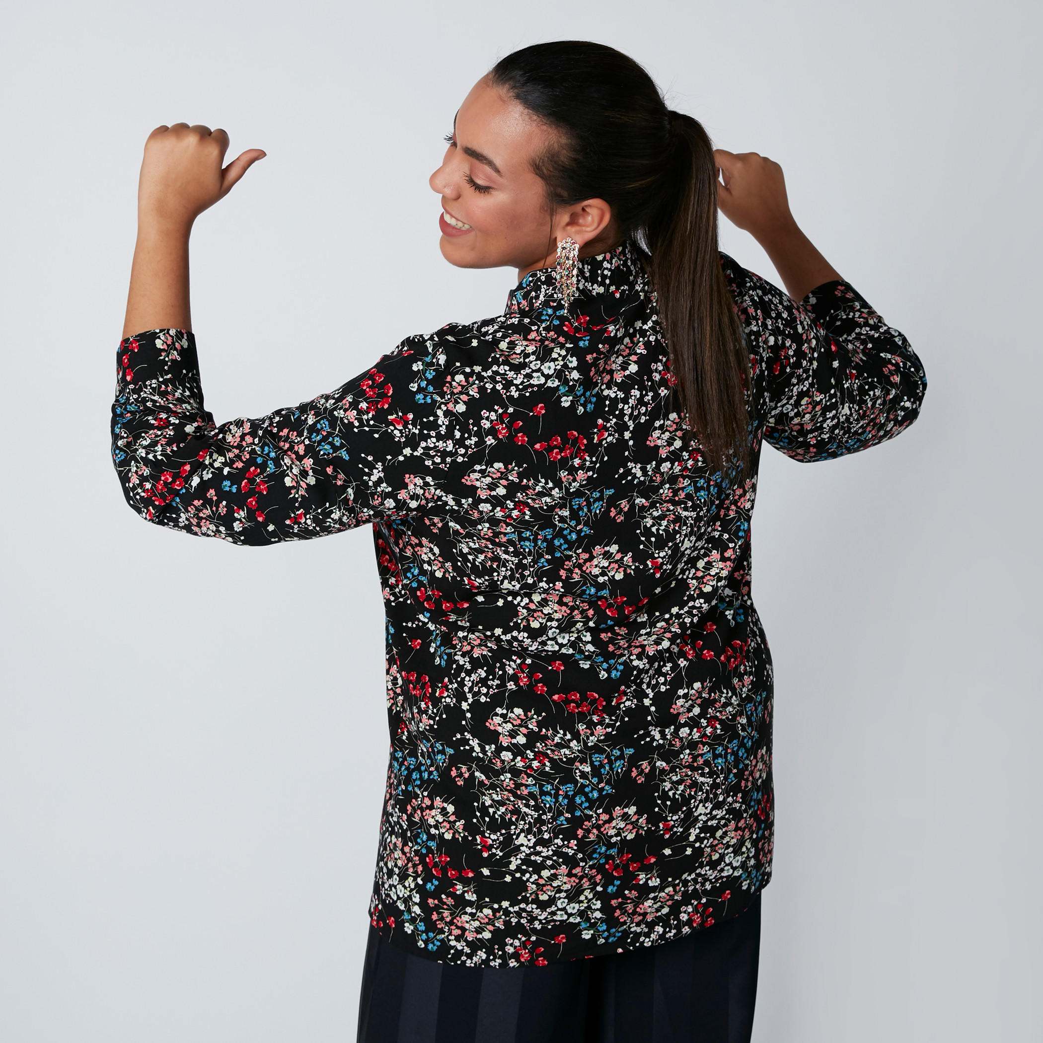 Printed Shirt with Long Sleeves and Complete Placket-women-clothing-shirtsandblouses-blouses-image-1