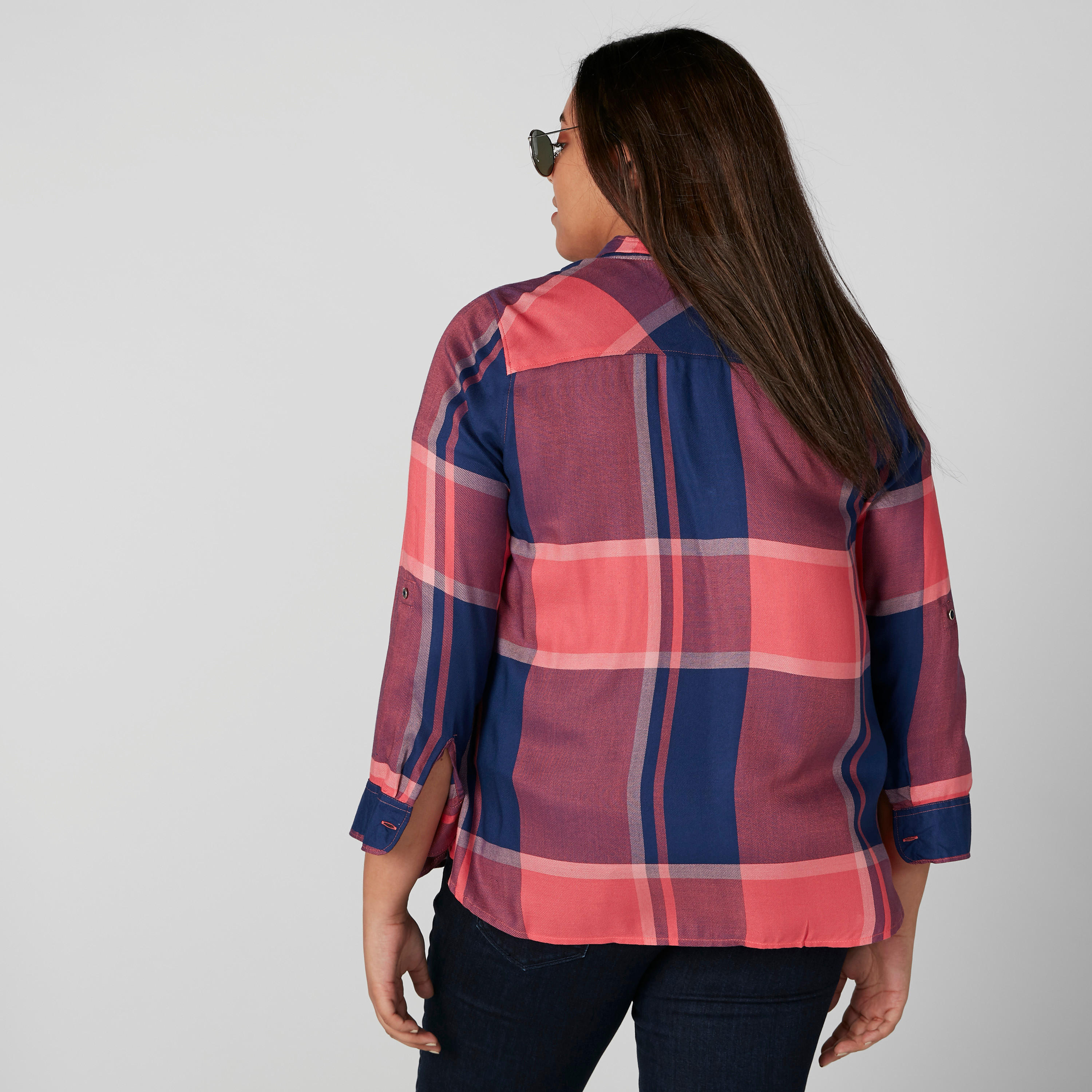 Chequered Shirt with Complete Placket-women-clothing-shirtsandblouses-blouses-image-3