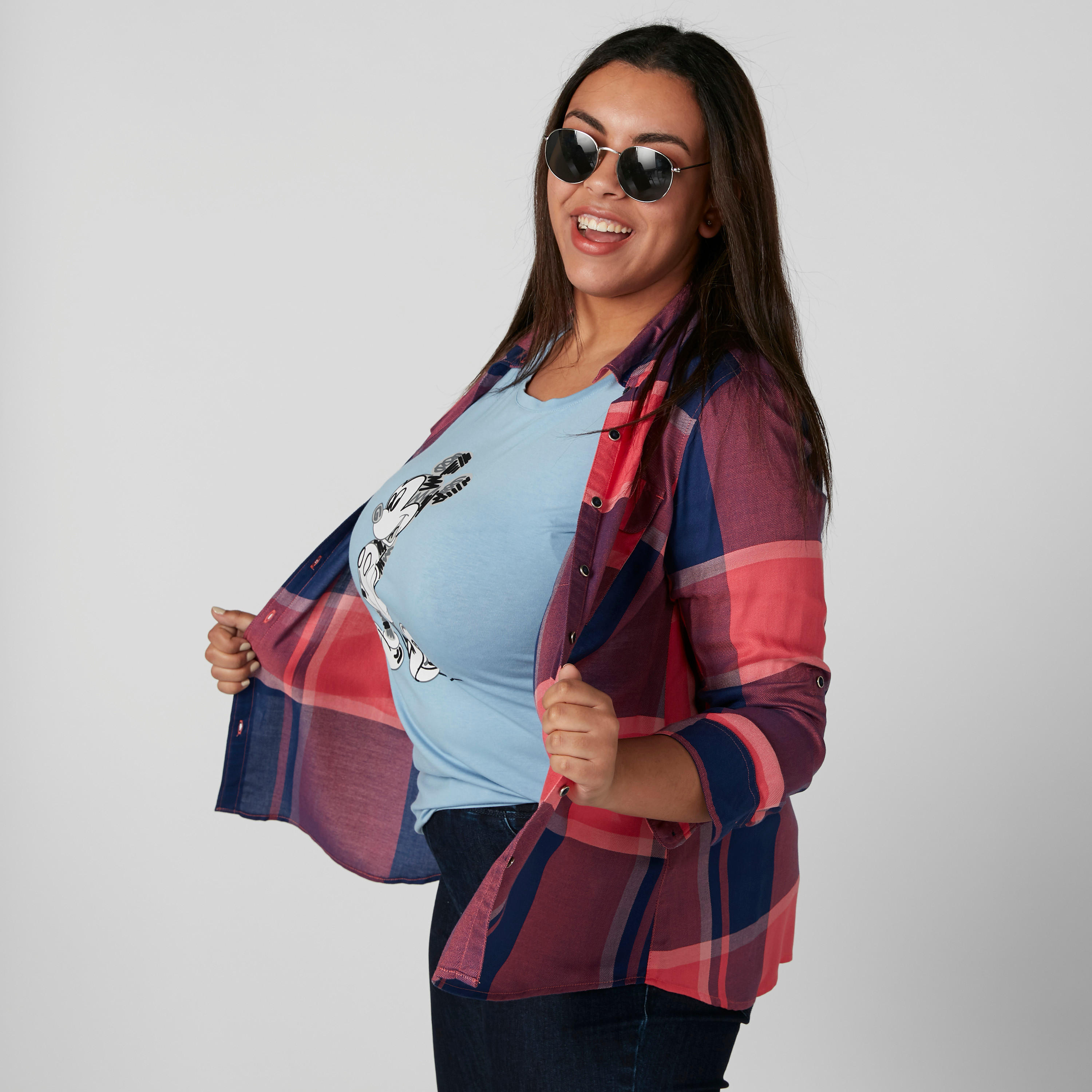 Chequered Shirt with Complete Placket-women-clothing-shirtsandblouses-blouses-image-4