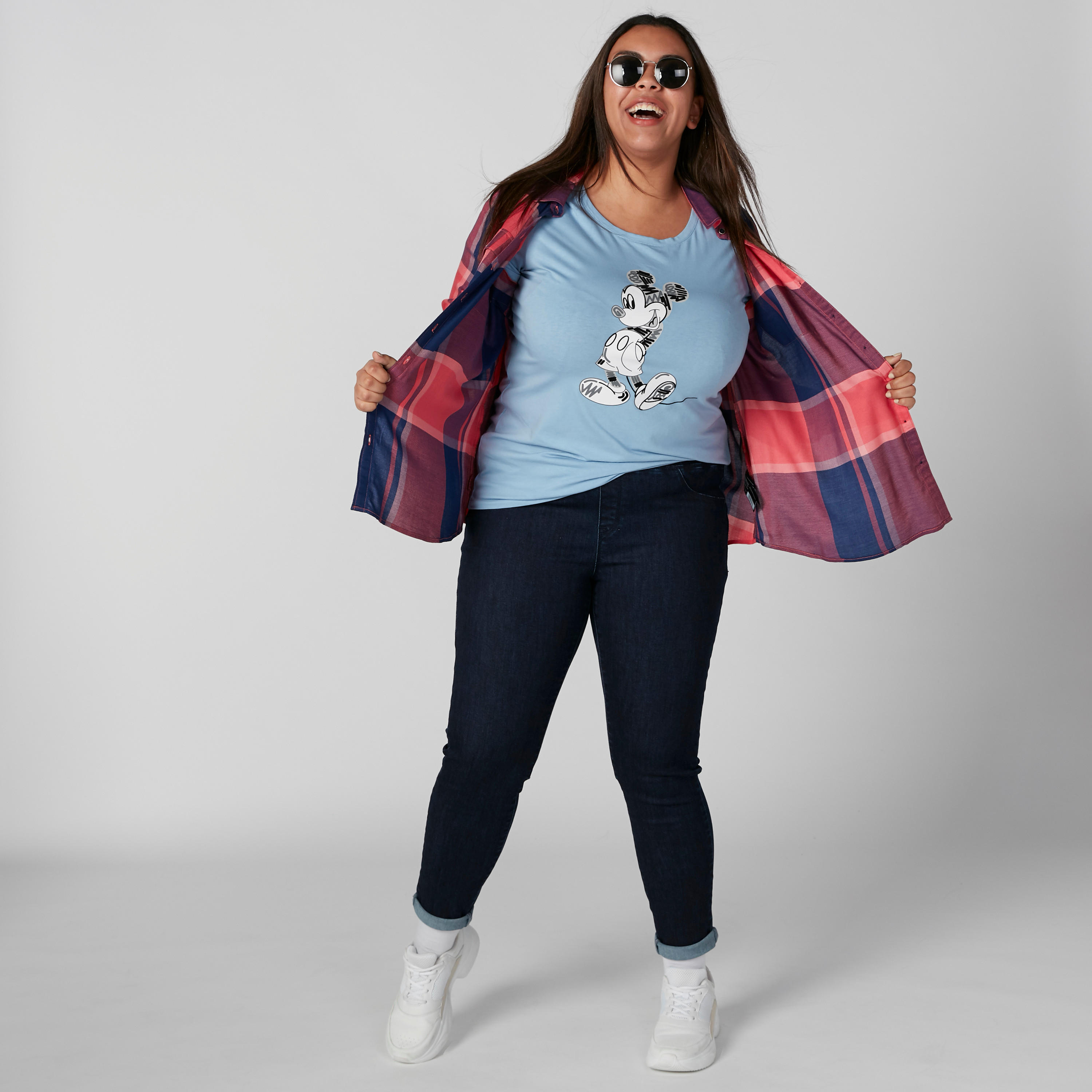 Chequered Shirt with Complete Placket-women-clothing-shirtsandblouses-blouses-image-2