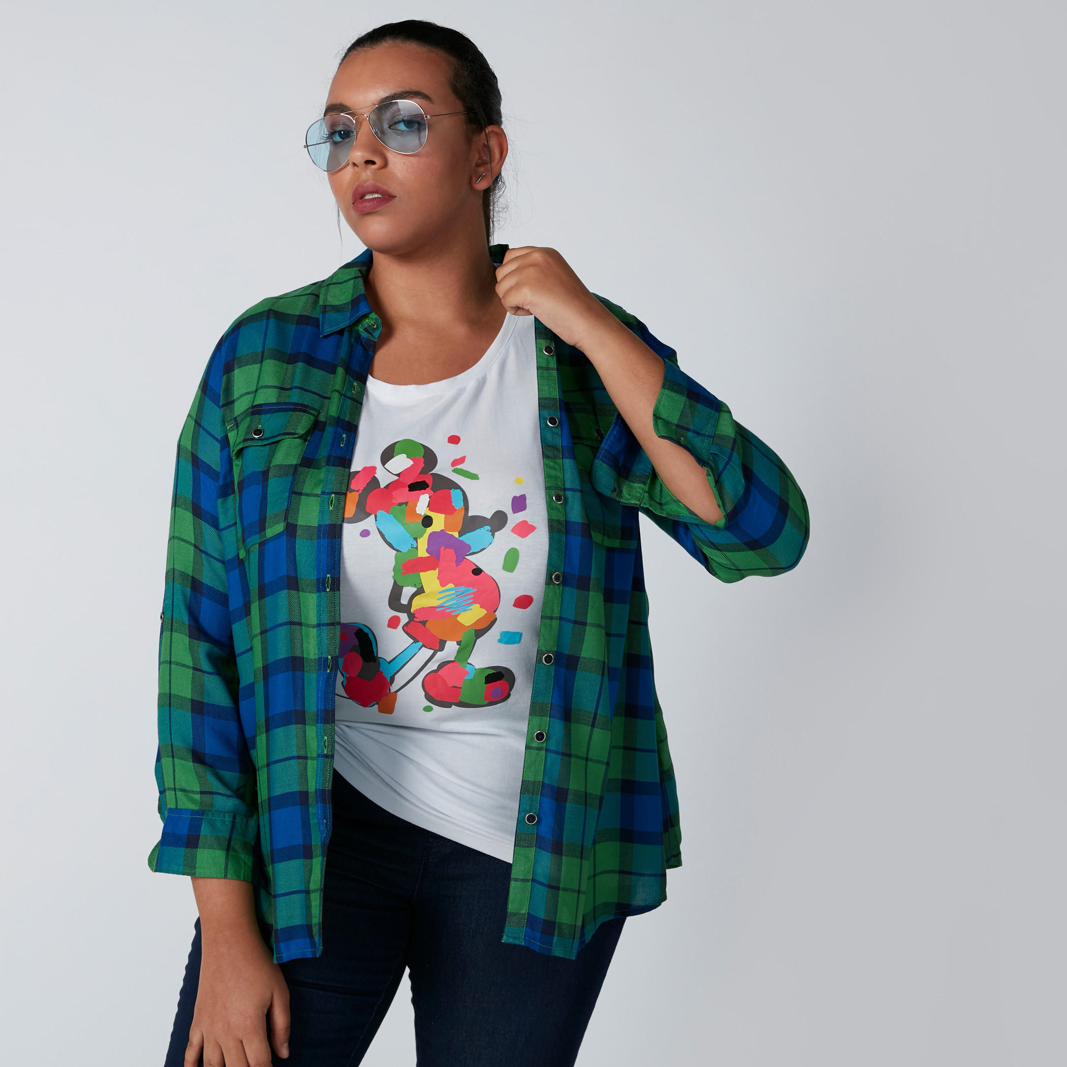 قميص كاروهات بأكمام طويلة وأزرار-women-clothing-shirtsandblouses-blouses-image-1