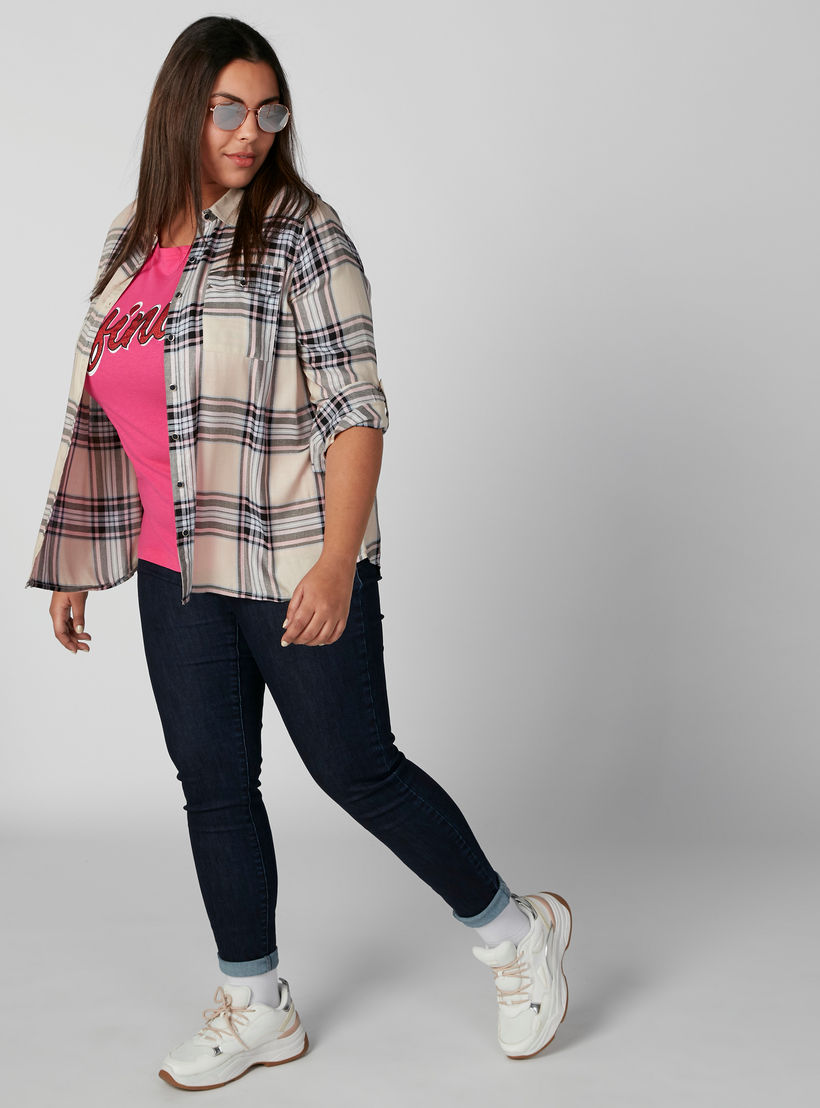 Printed T-Shirt in Regular Fit with Round Neck-women-clothing-tshirts-image-3