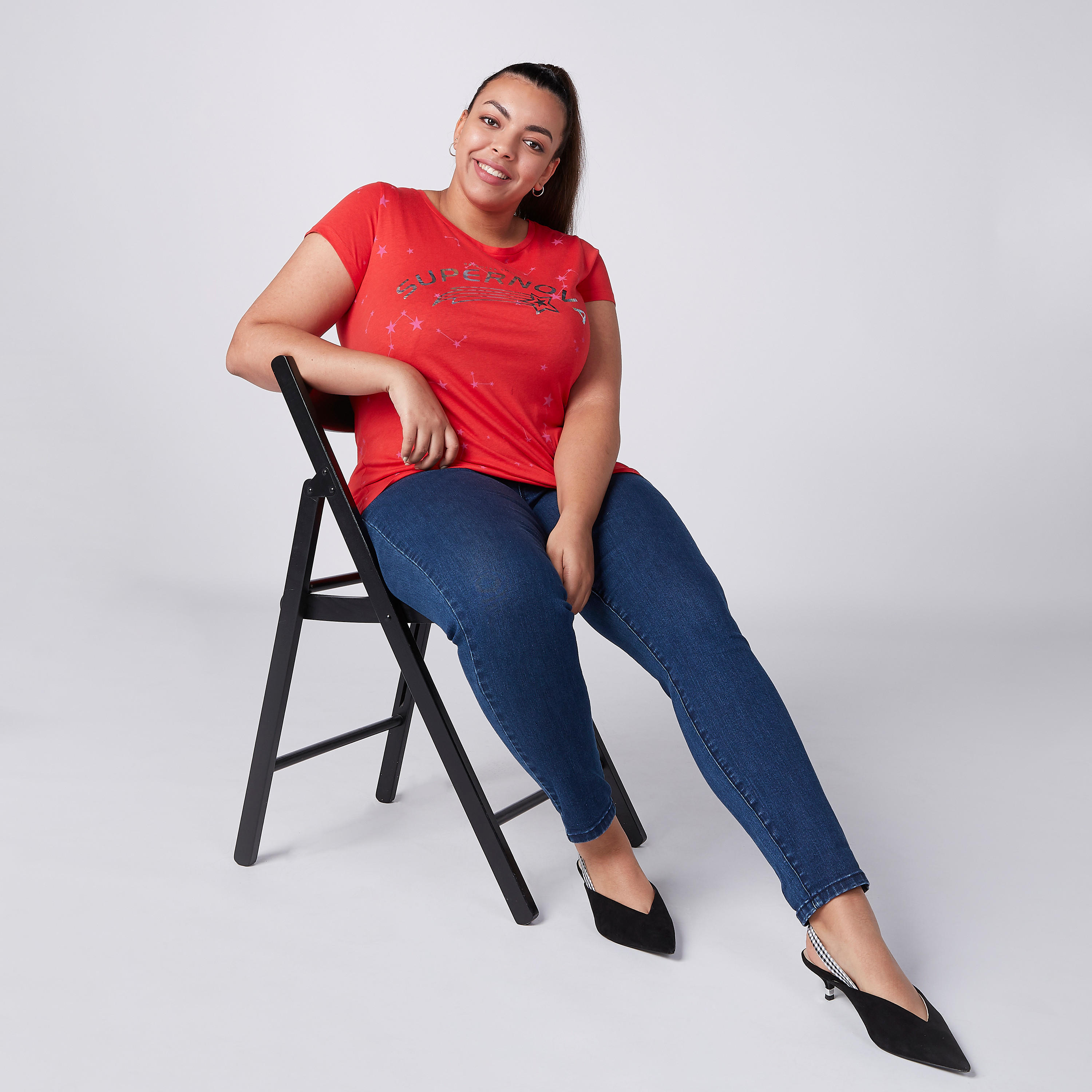 Printed T-Shirt with Round Neck-women-clothing-tshirts-image-1