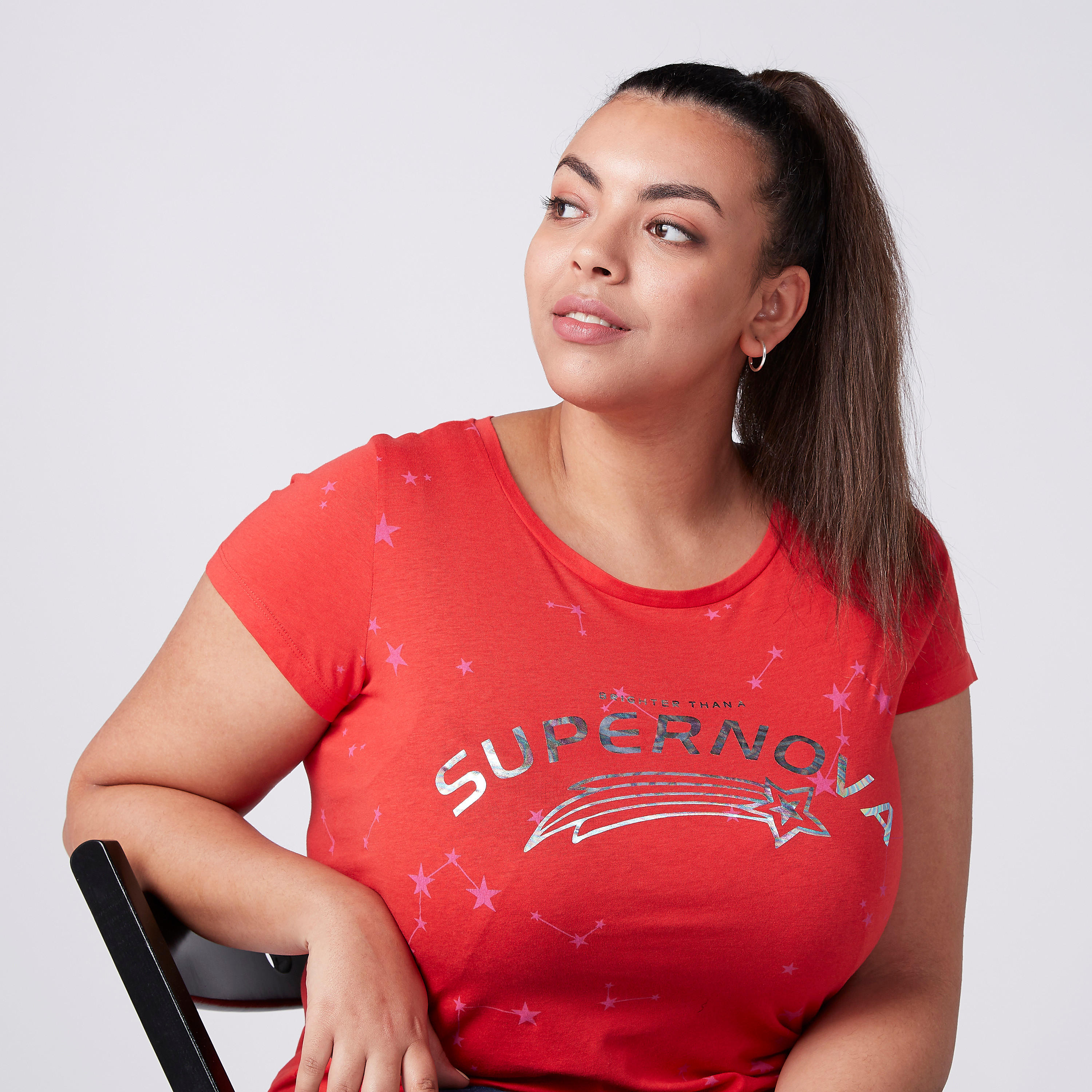 Printed T-Shirt with Round Neck-women-clothing-tshirts-image-3