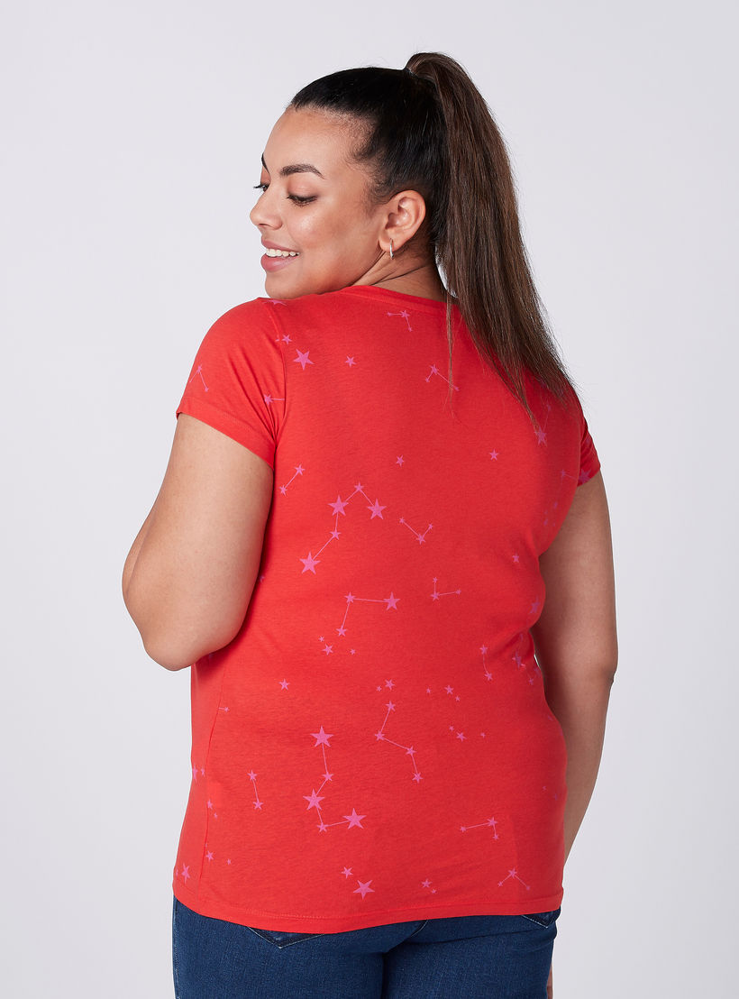 Printed T-Shirt with Round Neck-women-clothing-tshirts-image-4
