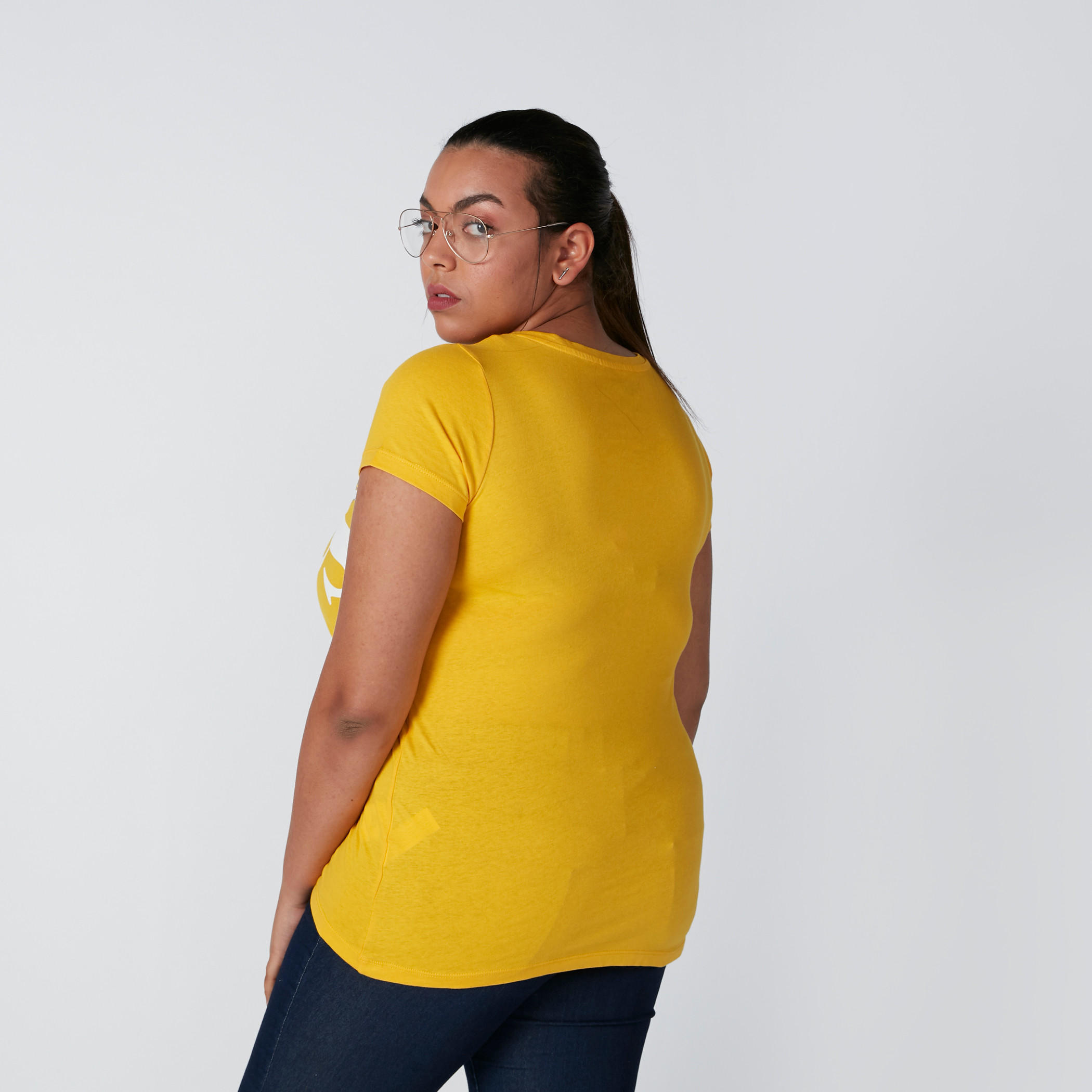 Printed T-Shirt with Short Sleeves and Round Neck-women-clothing-tshirts-image-2
