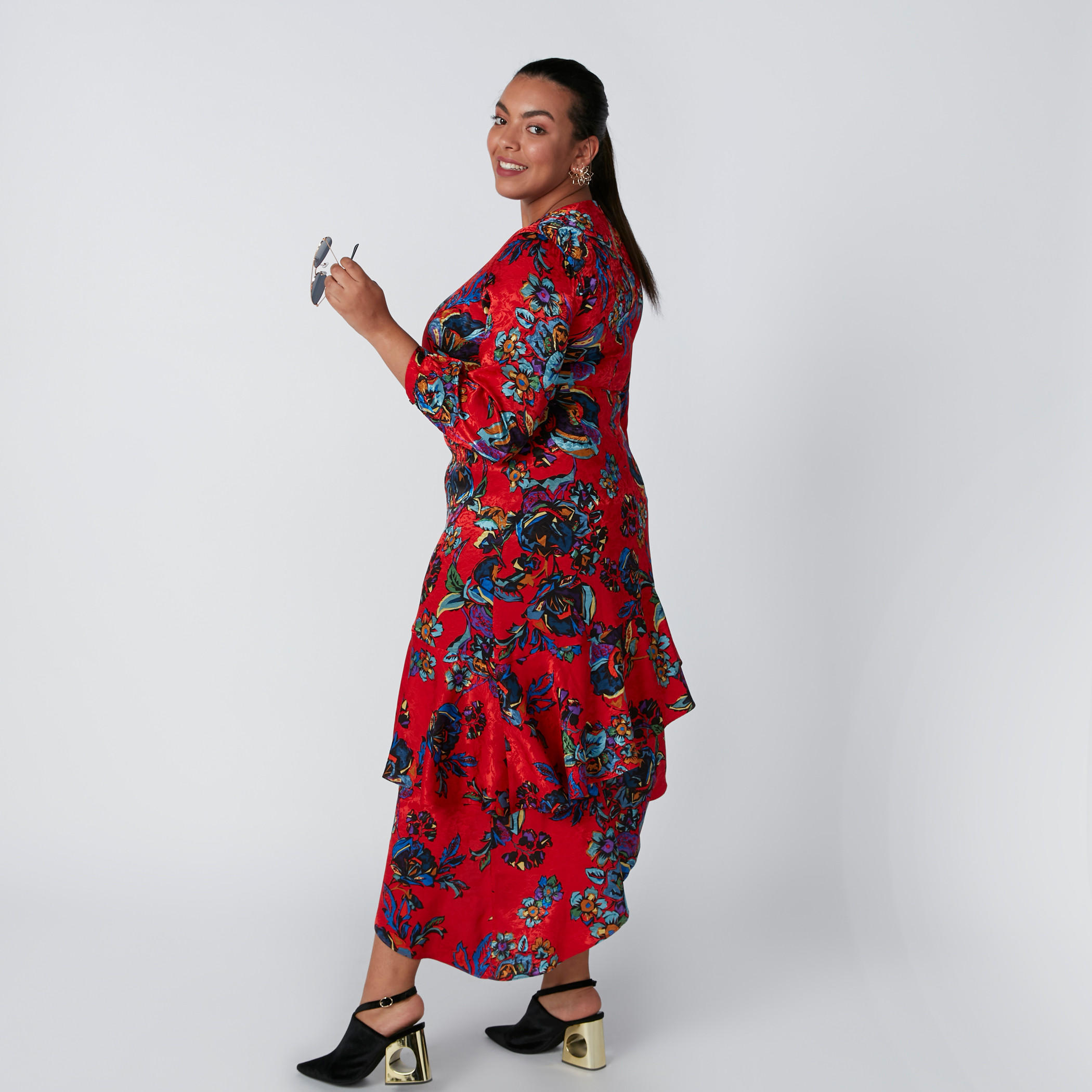 فستان متوسط الطول بحوّاف غير مستوية وطبعات-women-clothing-dresses-image-2