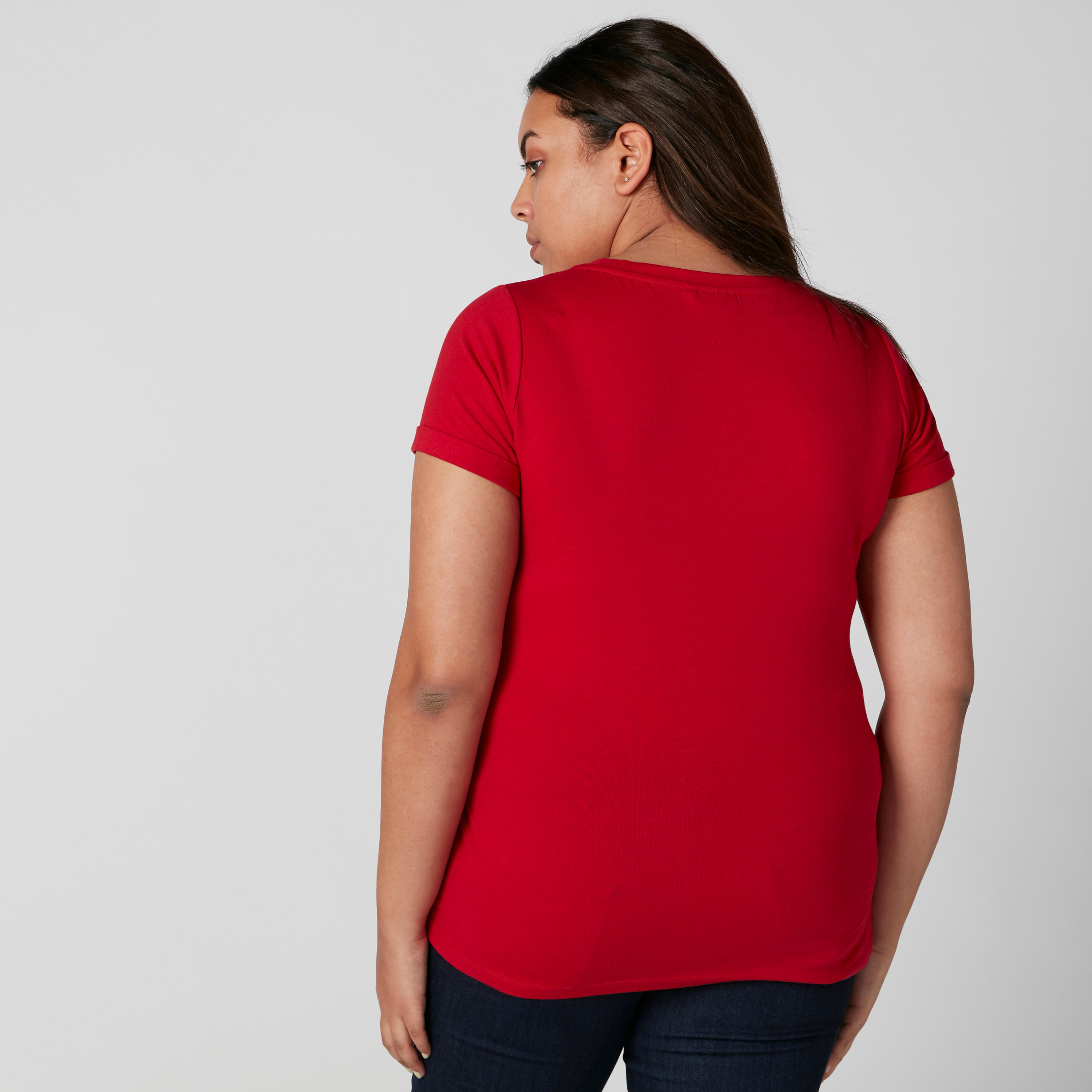 تيشيرت بقصّة عادية وأكمام قصيرة وطبعات ميكي ماوس-women-clothing-tshirts-image-2
