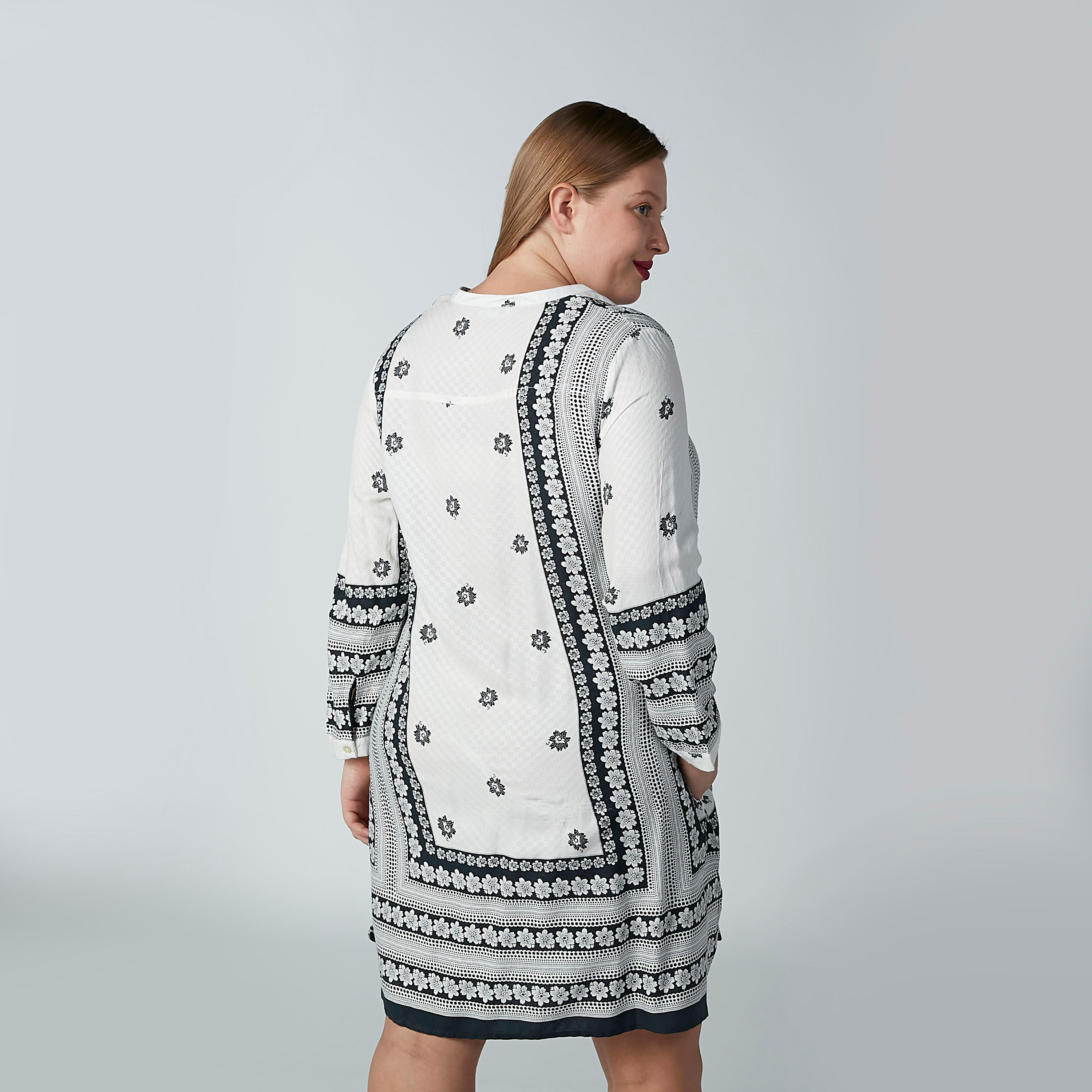Printed Mini Dress with Long Sleeves and Pocket Detail-women-clothing-shirtsandblouses-blouses-image-4