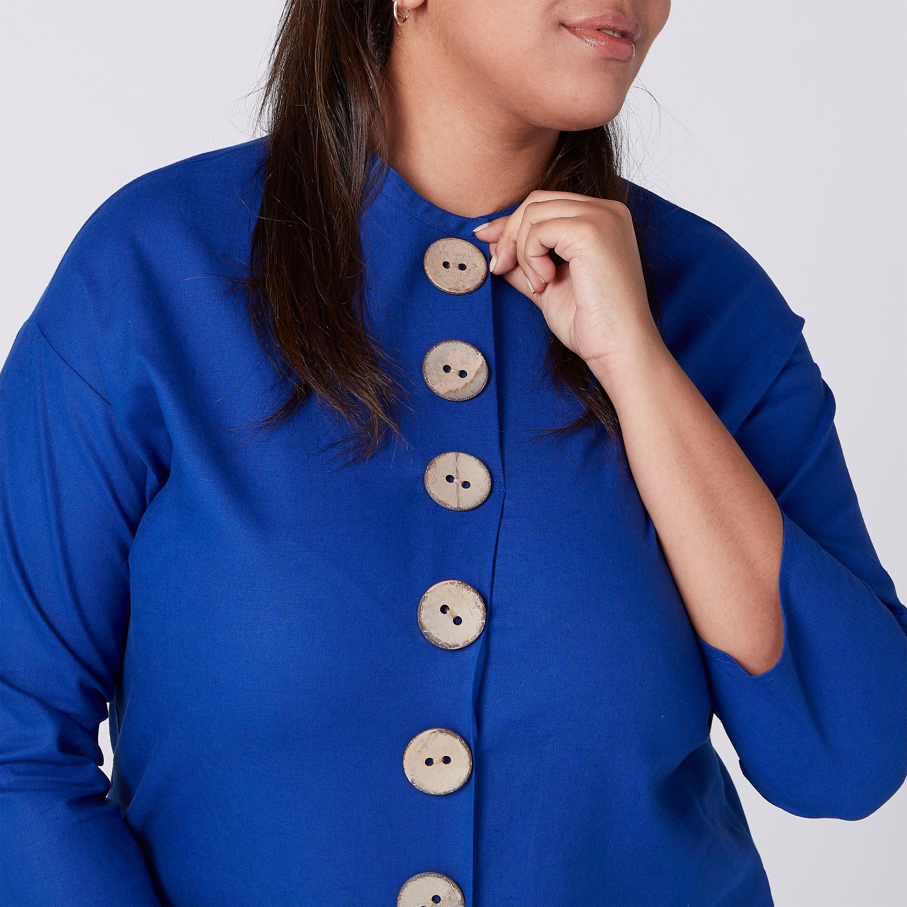 قميص بأكمام 3/4 وأزرار-women-clothing-shirtsandblouses-blouses-image-2