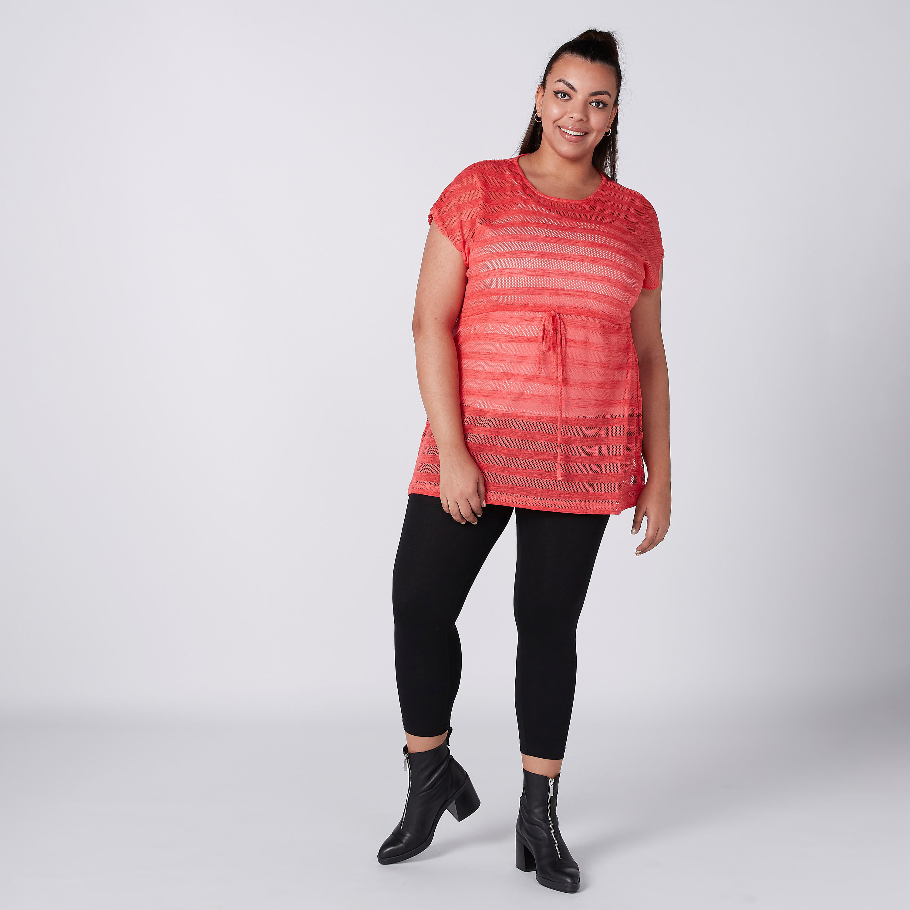 Textured Top with Extended Sleeves and Tie Ups-women-clothing-shirtsandblouses-blouses-image-4