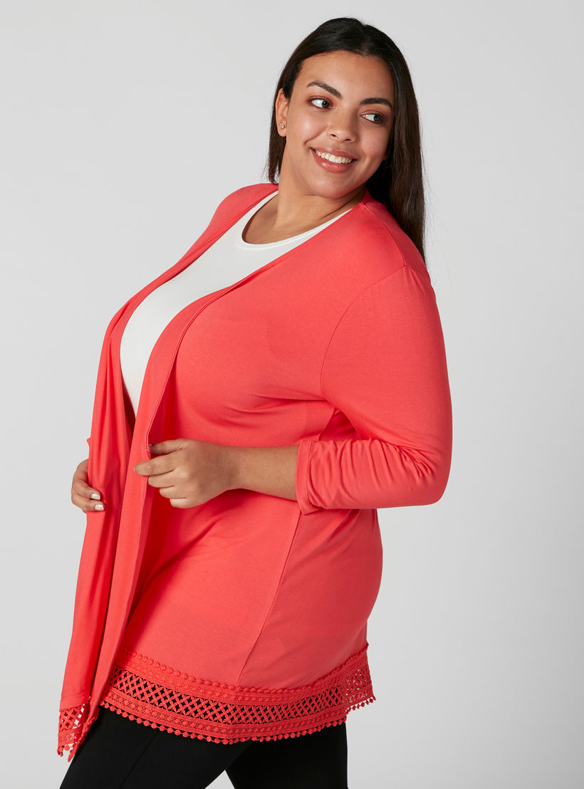 سترة مزينة بكرات بوم بوم وأكمام 3/4-women-winterwear-cardigansandjumpers-cardigans-image-4