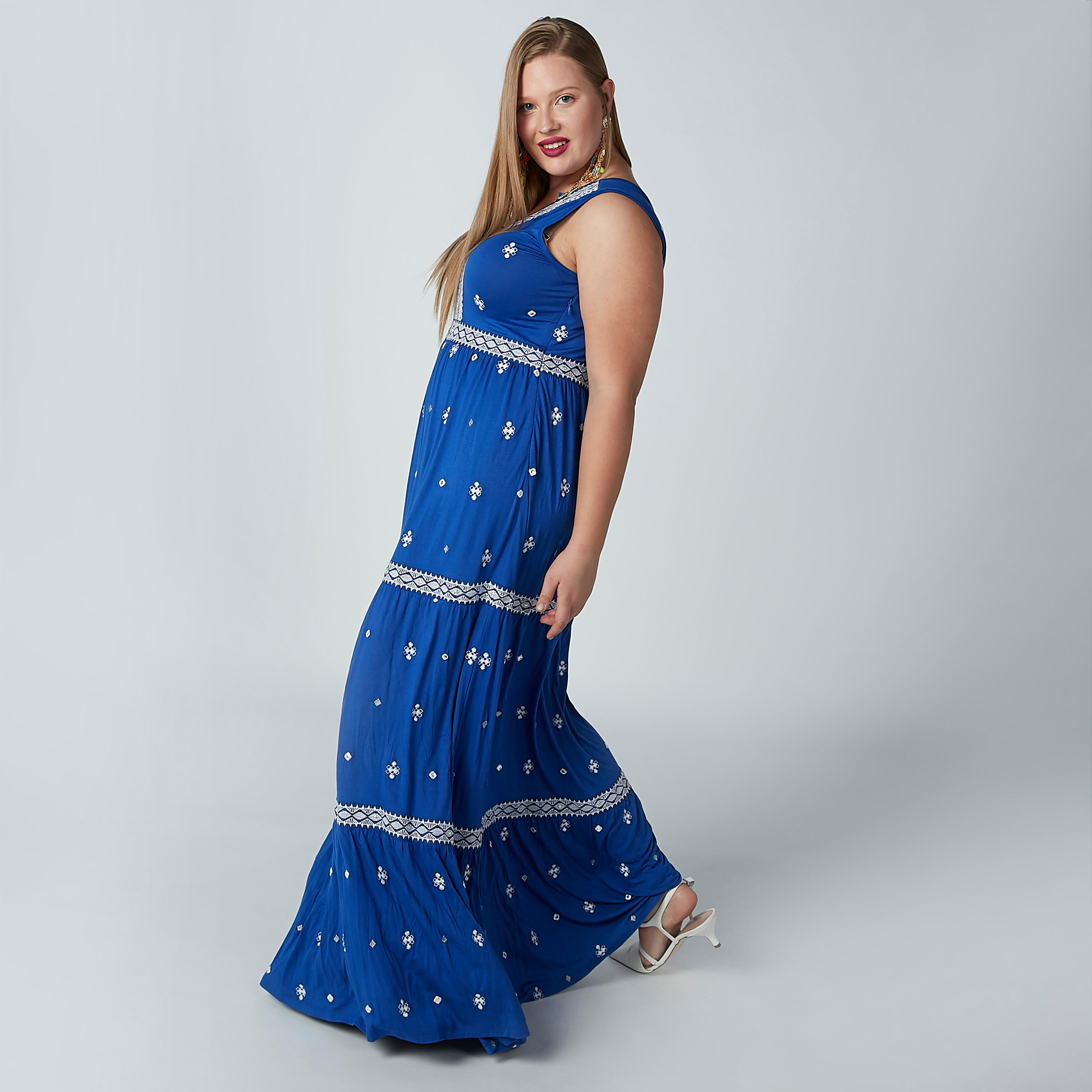 فستان طويل إيه لاين مطرز دون أكمام-women-clothing-dresses-image-4
