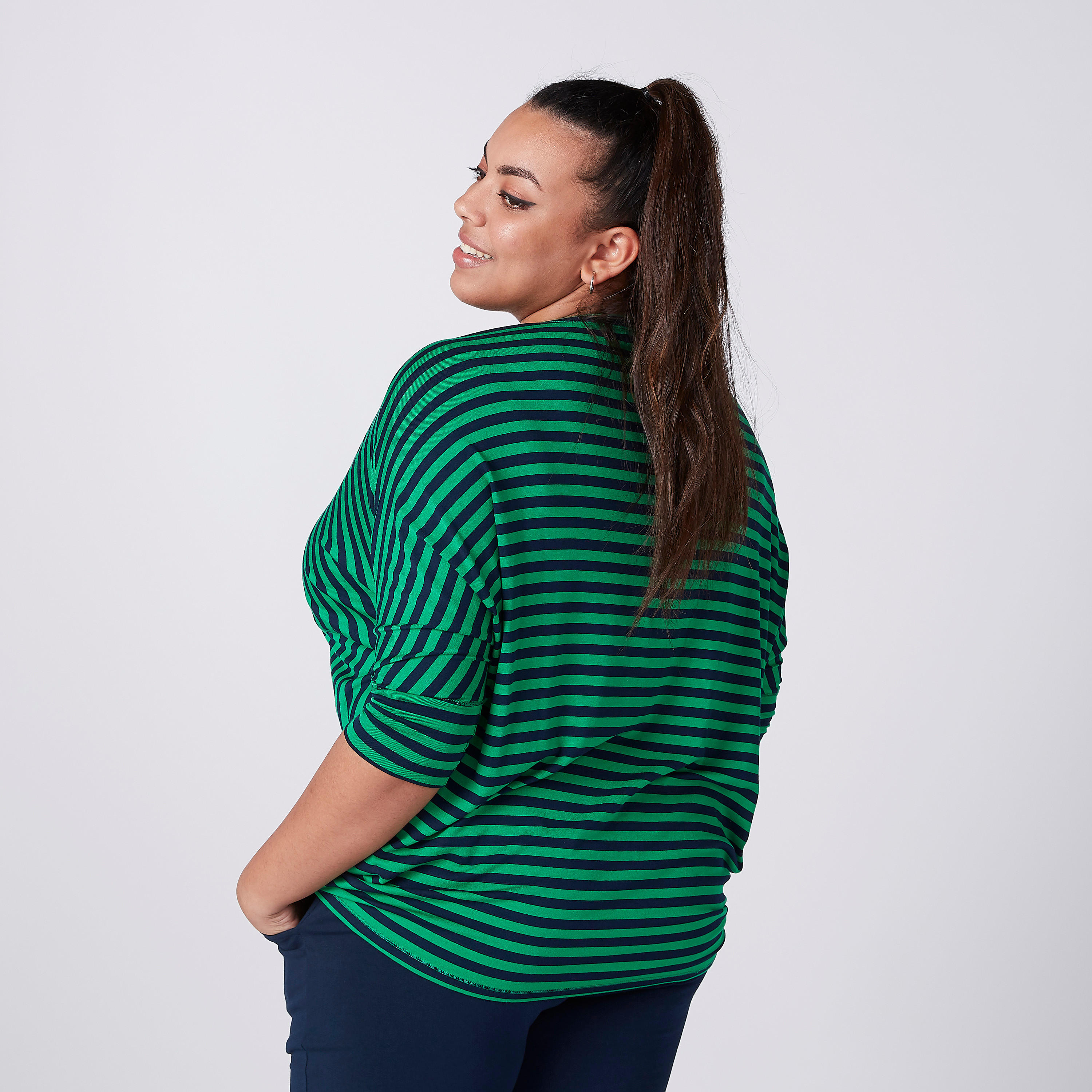 Striped Top with Round Neck-women-clothing-shirtsandblouses-blouses-image-1