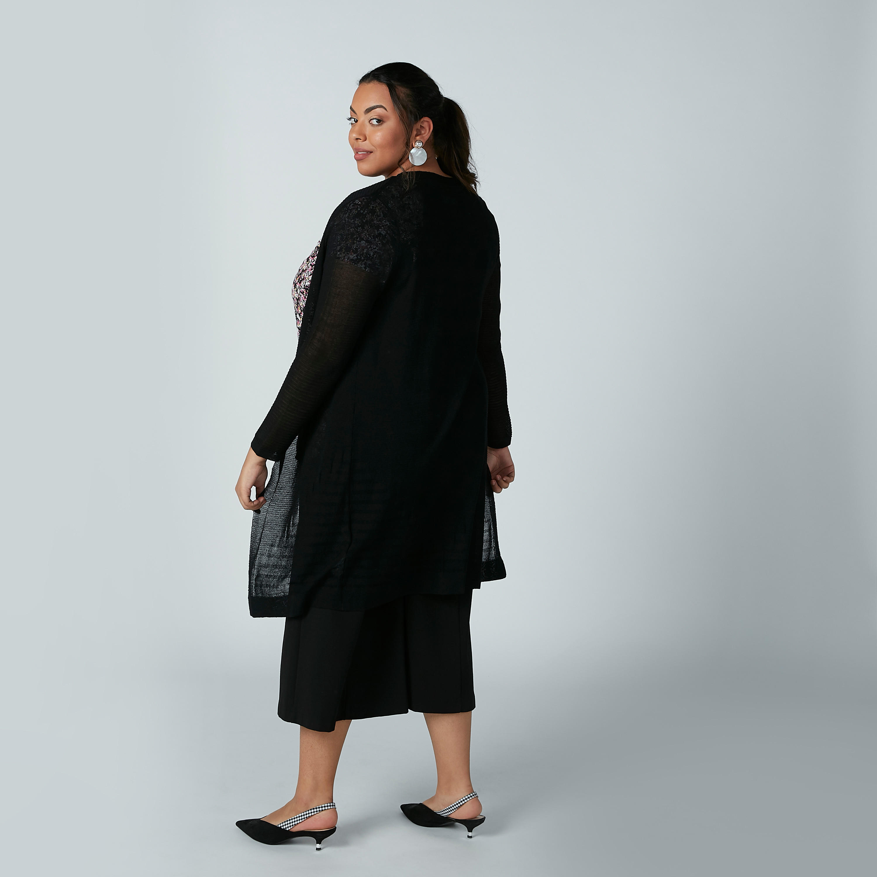 Textured Cardigan with Long Sleeves-women-winterwear-cardigansandjumpers-cardigans-image-2