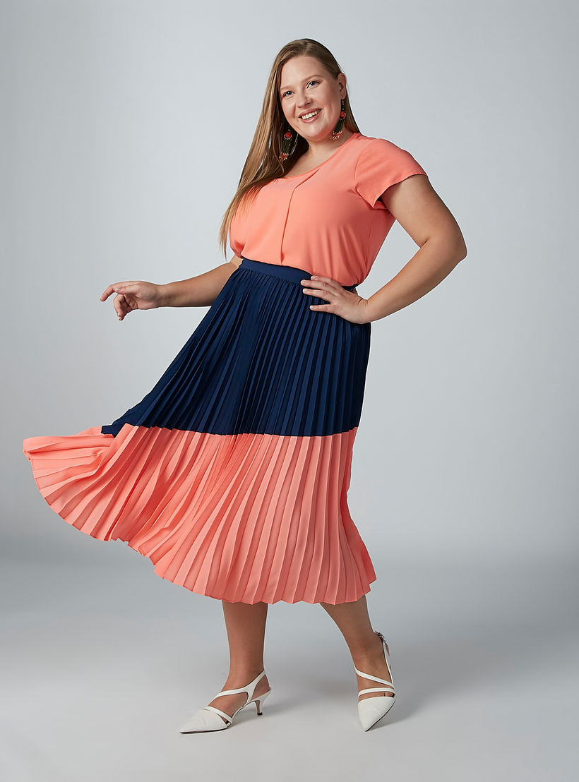 تنورة متوسطة الطول بسحّاب وكشكش-women-clothing-bottoms-skirts-image-4
