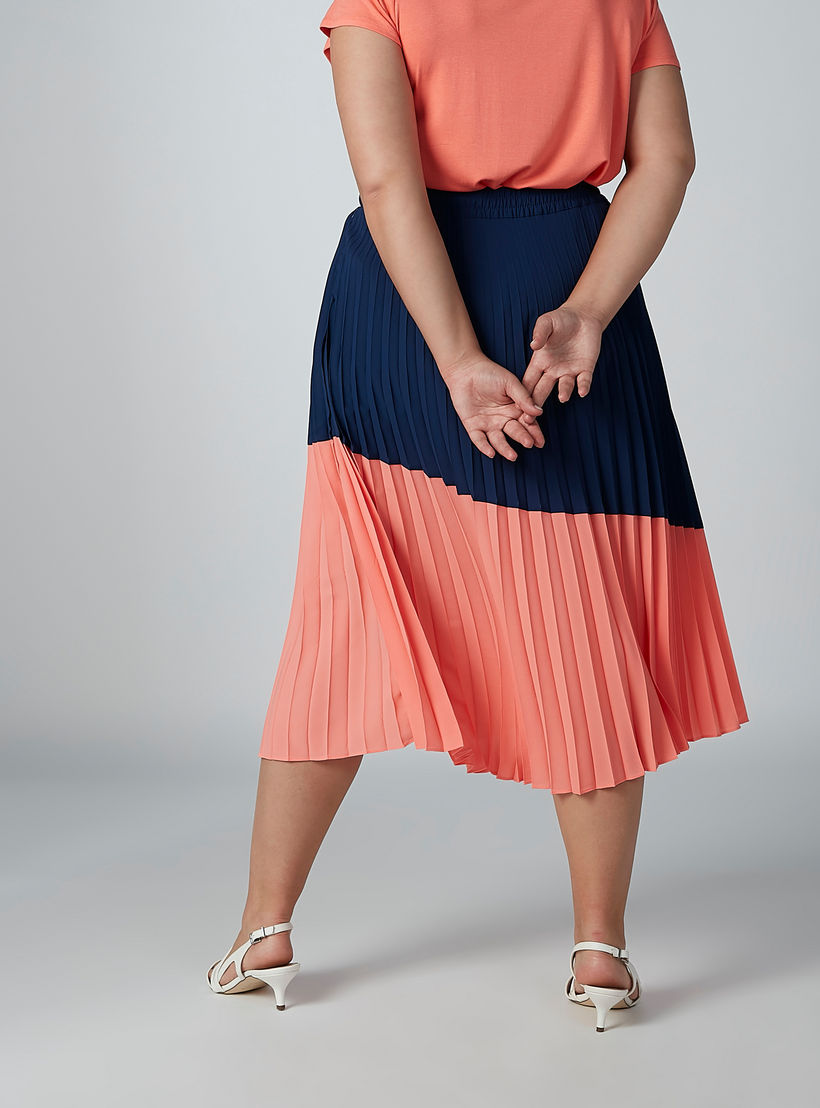 تنورة متوسطة الطول بسحّاب وكشكش-women-clothing-bottoms-skirts-image-1