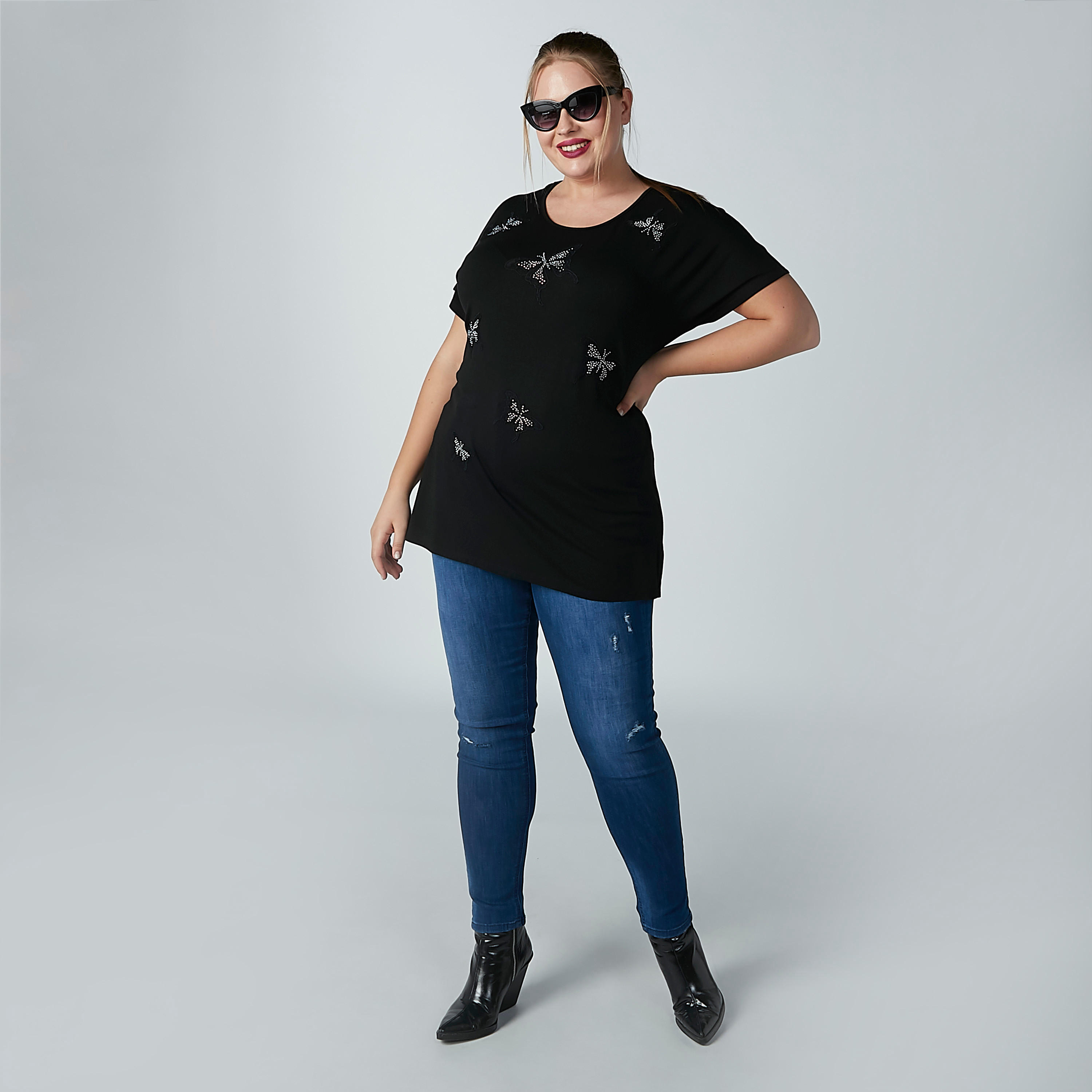 بنطال جينز طويل ممزّق بجيوب وحلقات للحزام-women-clothing-bottoms-jeans-image-2
