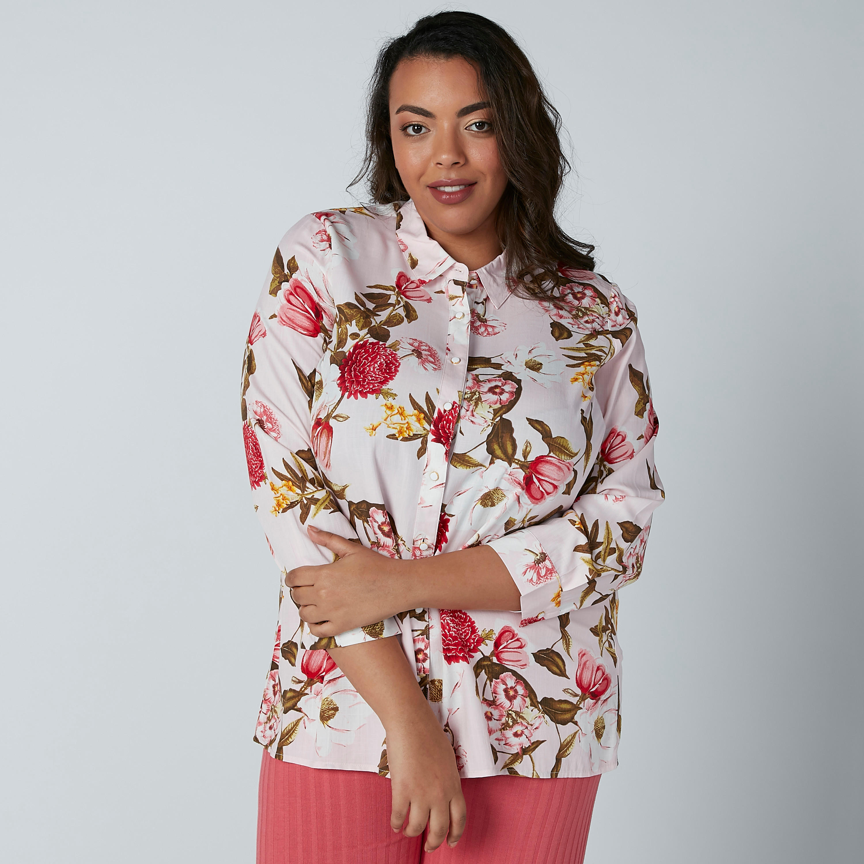 Floral Printed Shirt with Complete Placket-women-clothing-shirtsandblouses-blouses-image-5