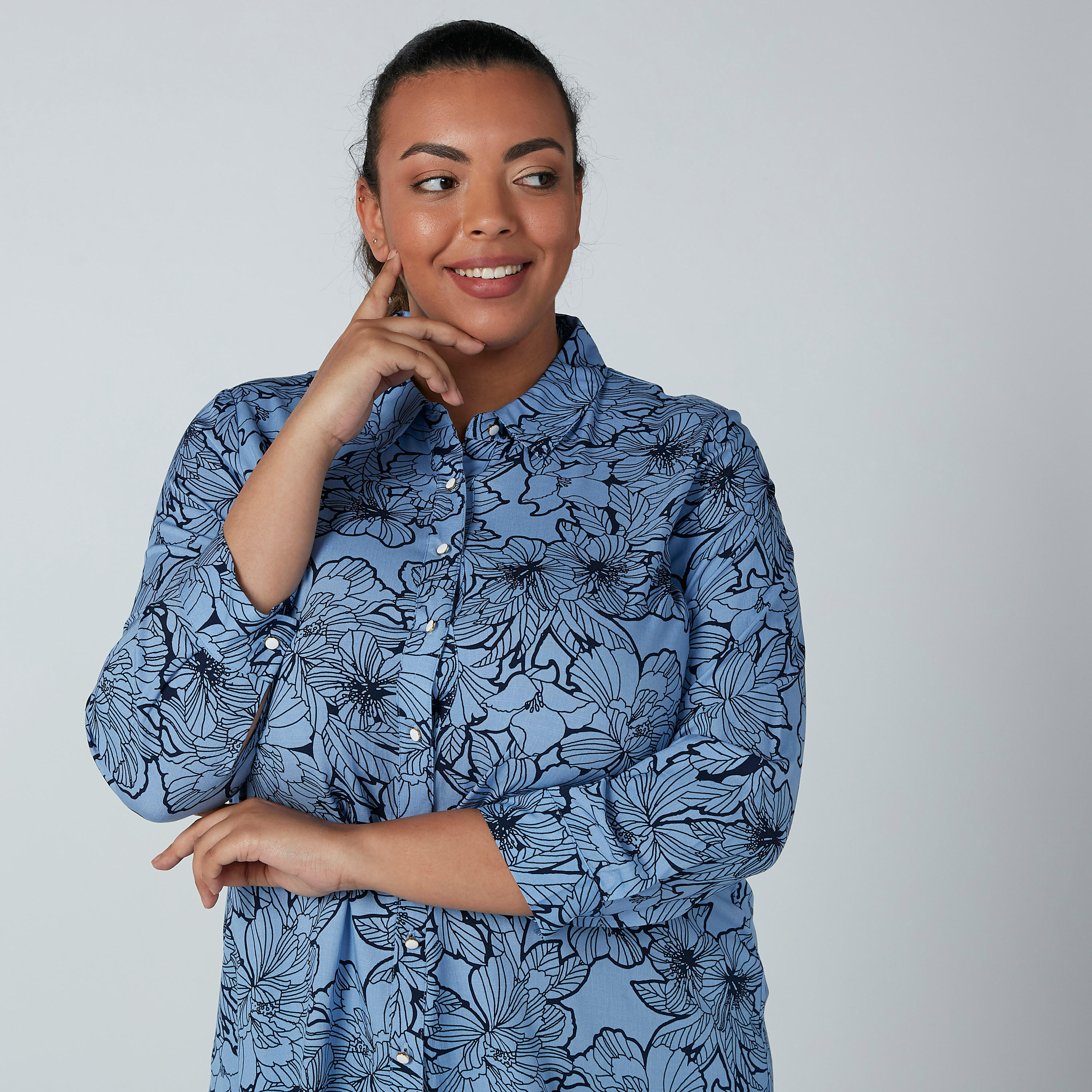 قميص بأكمام طويلة وطبعات زهرية-women-clothing-shirtsandblouses-blouses-image-3