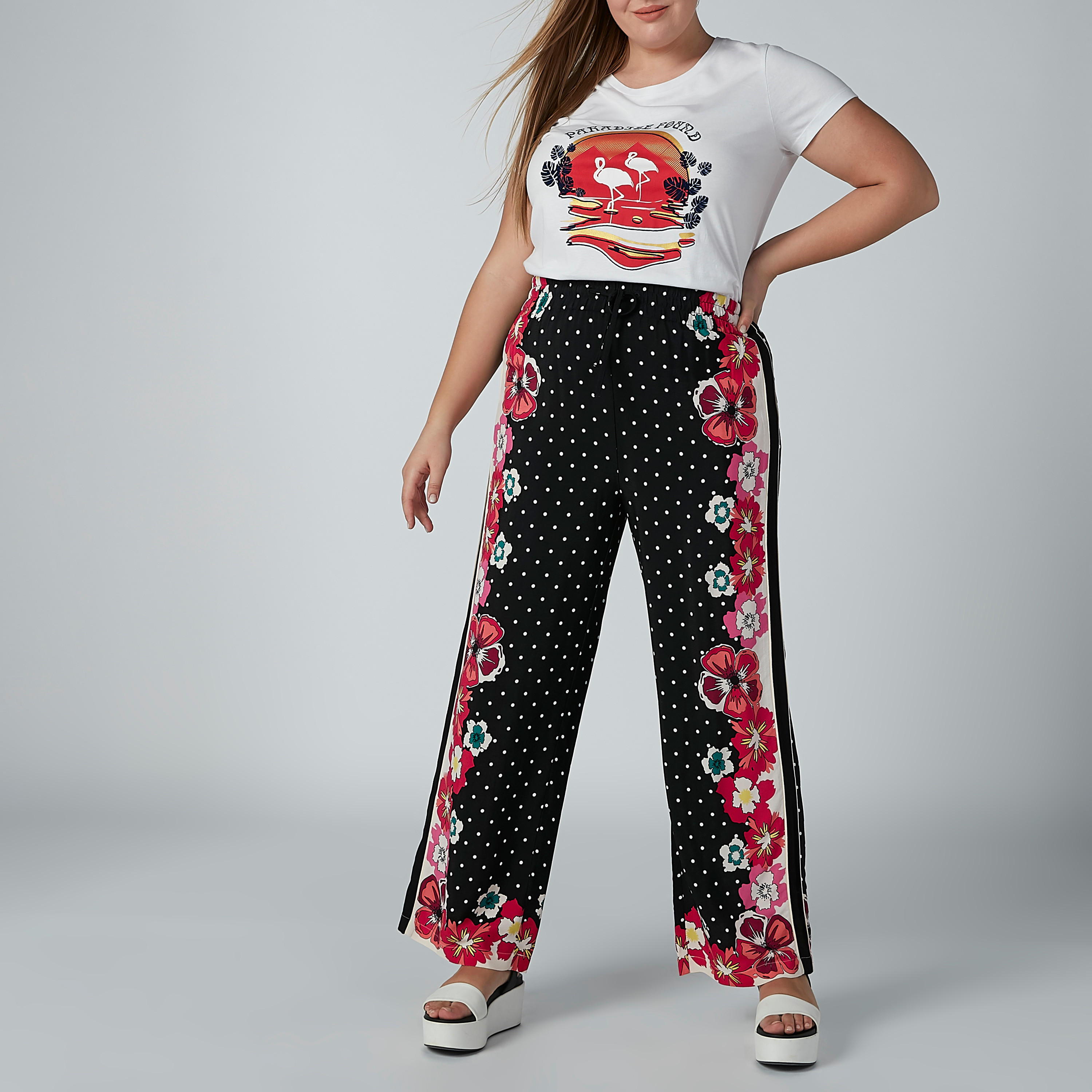 بنطال بالازو بأربطة وطبعات زهرية-women-clothing-bottoms-trousers-image-2
