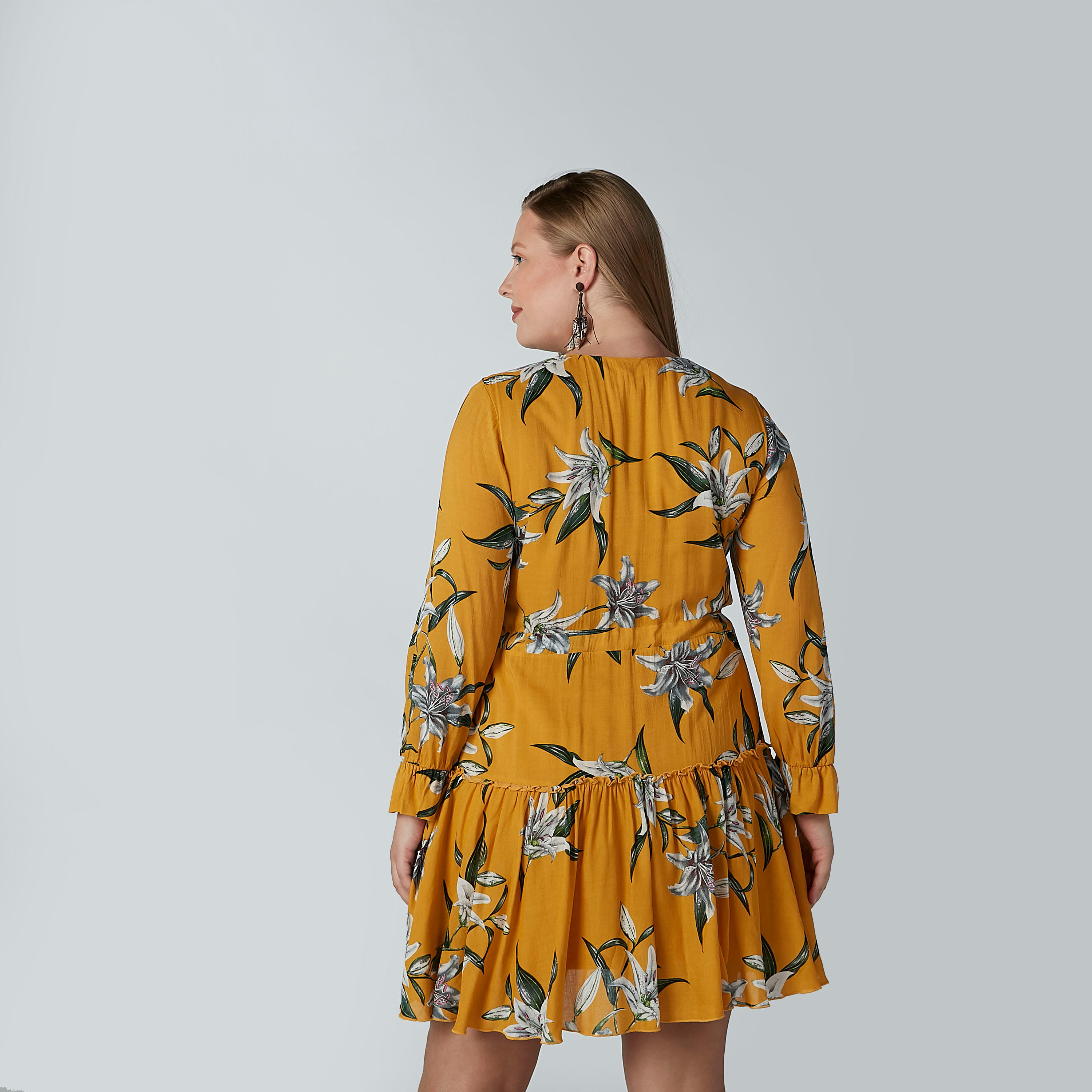 فستان إيه لاين بأكمام طويلة وأربطة وطبعات زهرية-women-clothing-dresses-image-3