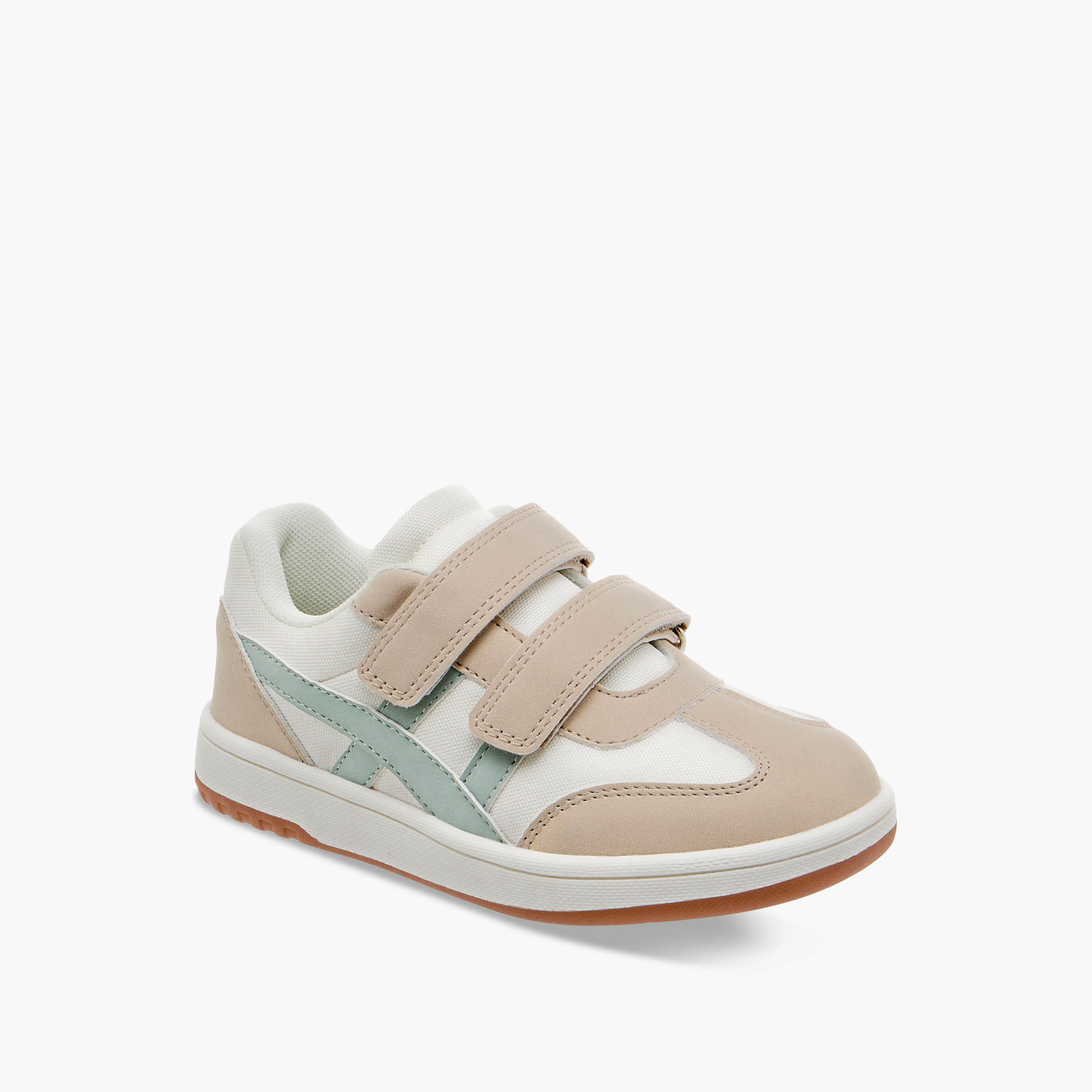 Juniors Panelled Sneakers with Hook and Loop Closure-boys-shoes-sneakers-image-2