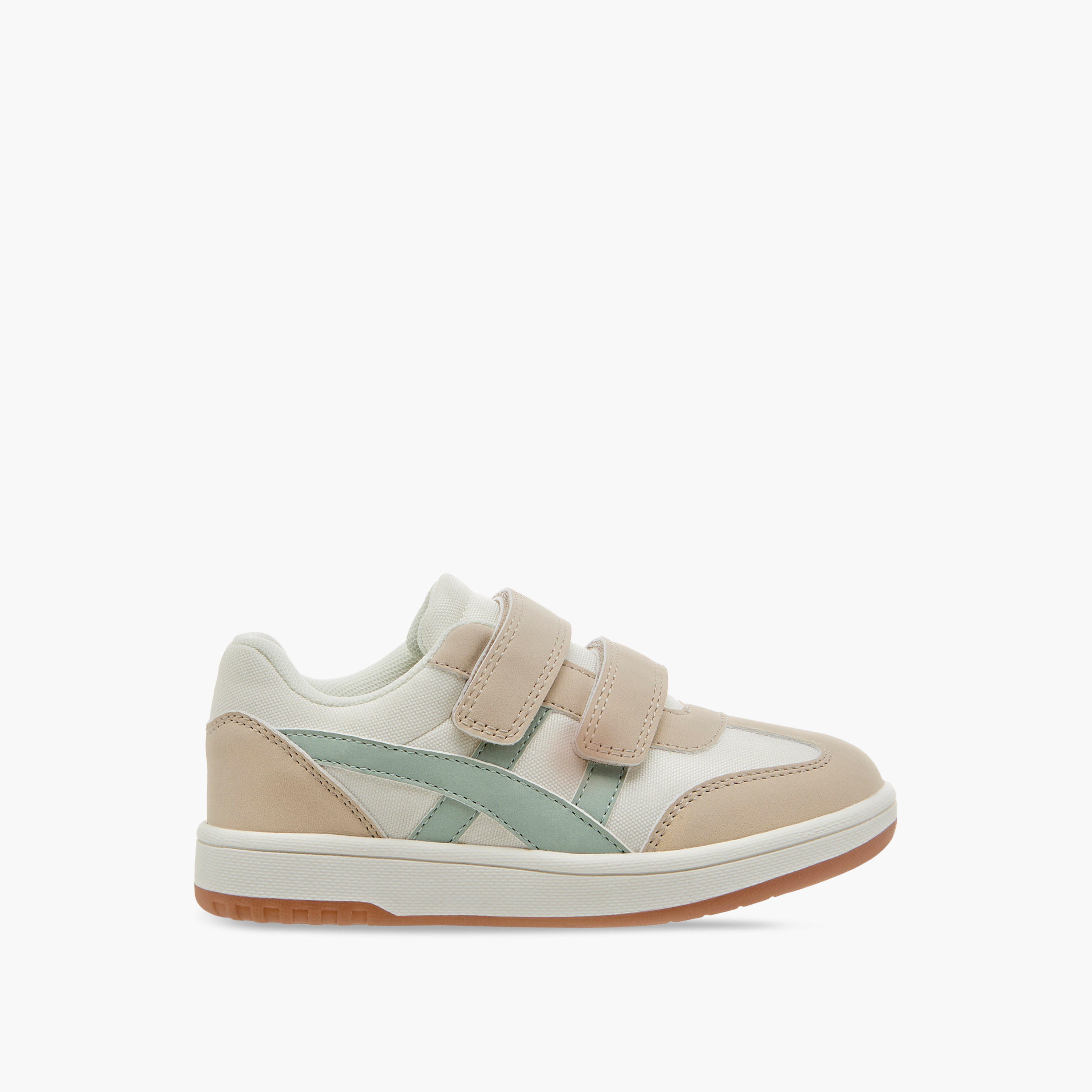 Juniors Panelled Sneakers with Hook and Loop Closure-boys-shoes-sneakers-image-3