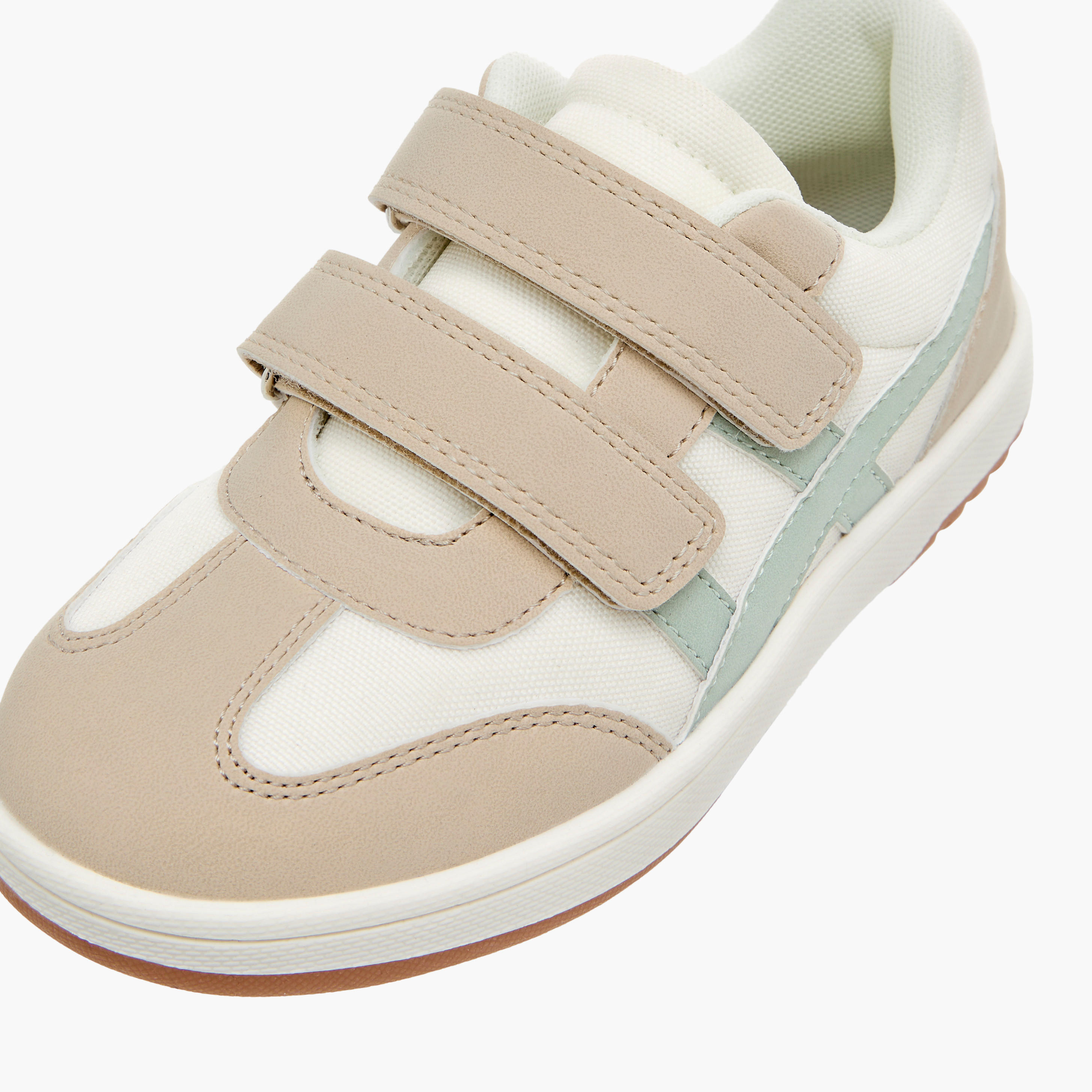Juniors Panelled Sneakers with Hook and Loop Closure-boys-shoes-sneakers-image-5